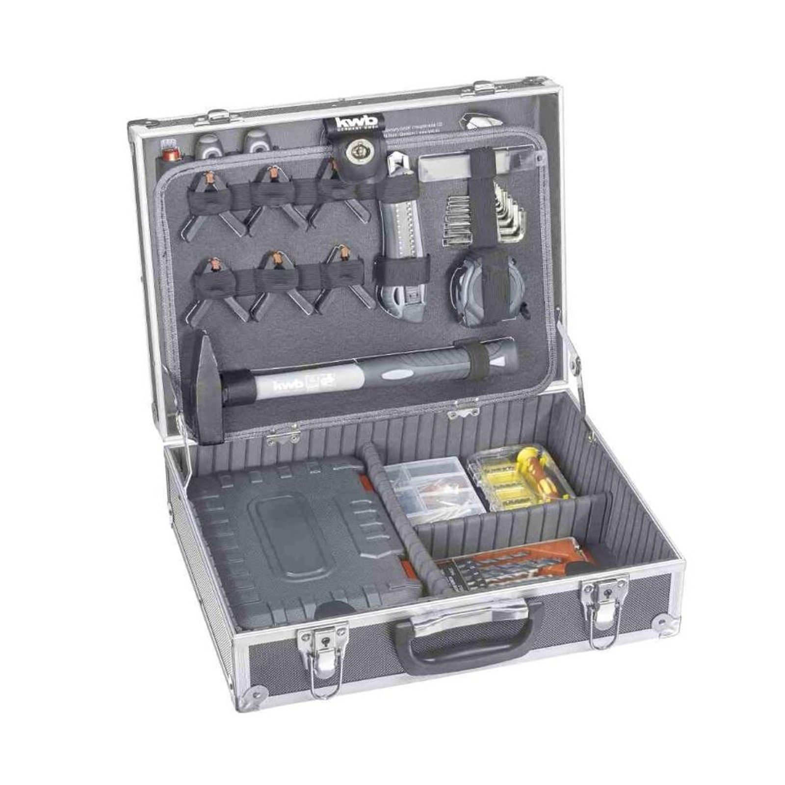 kwb Werkzeugset Werkzeug-Koffer inkl. Werkzeug-Set, 199-teilig, robust gefüllt, und