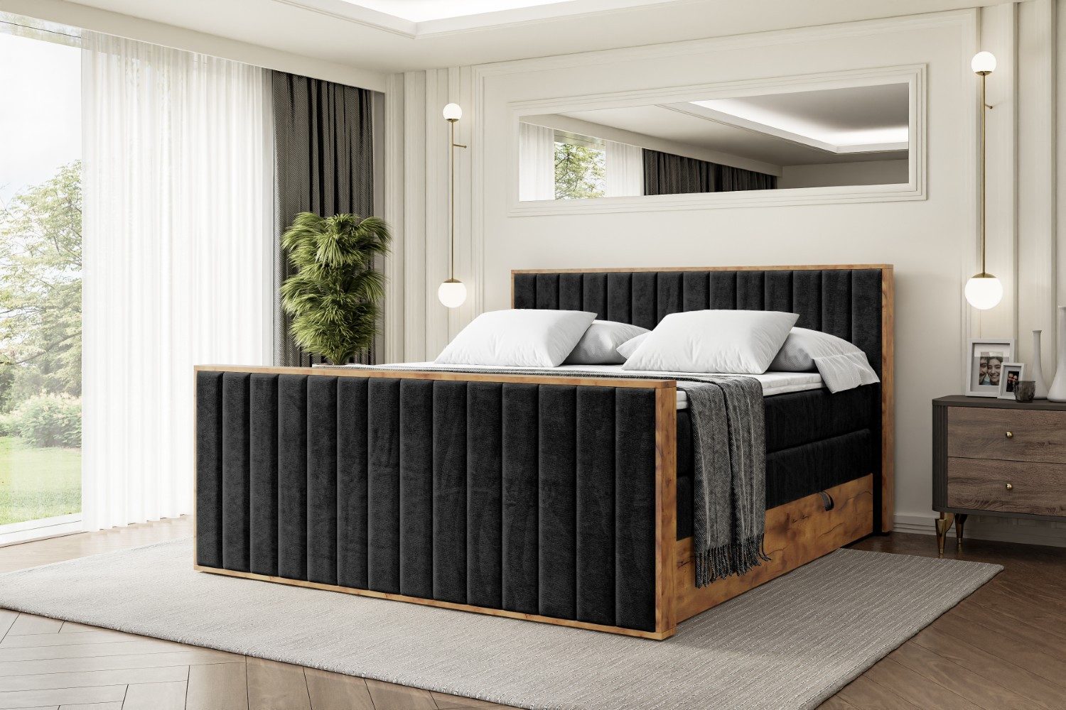ALTDECOR Boxspringbett LOLLI4-Z KING (Multipocket-Matratze H4, günstig online kaufen