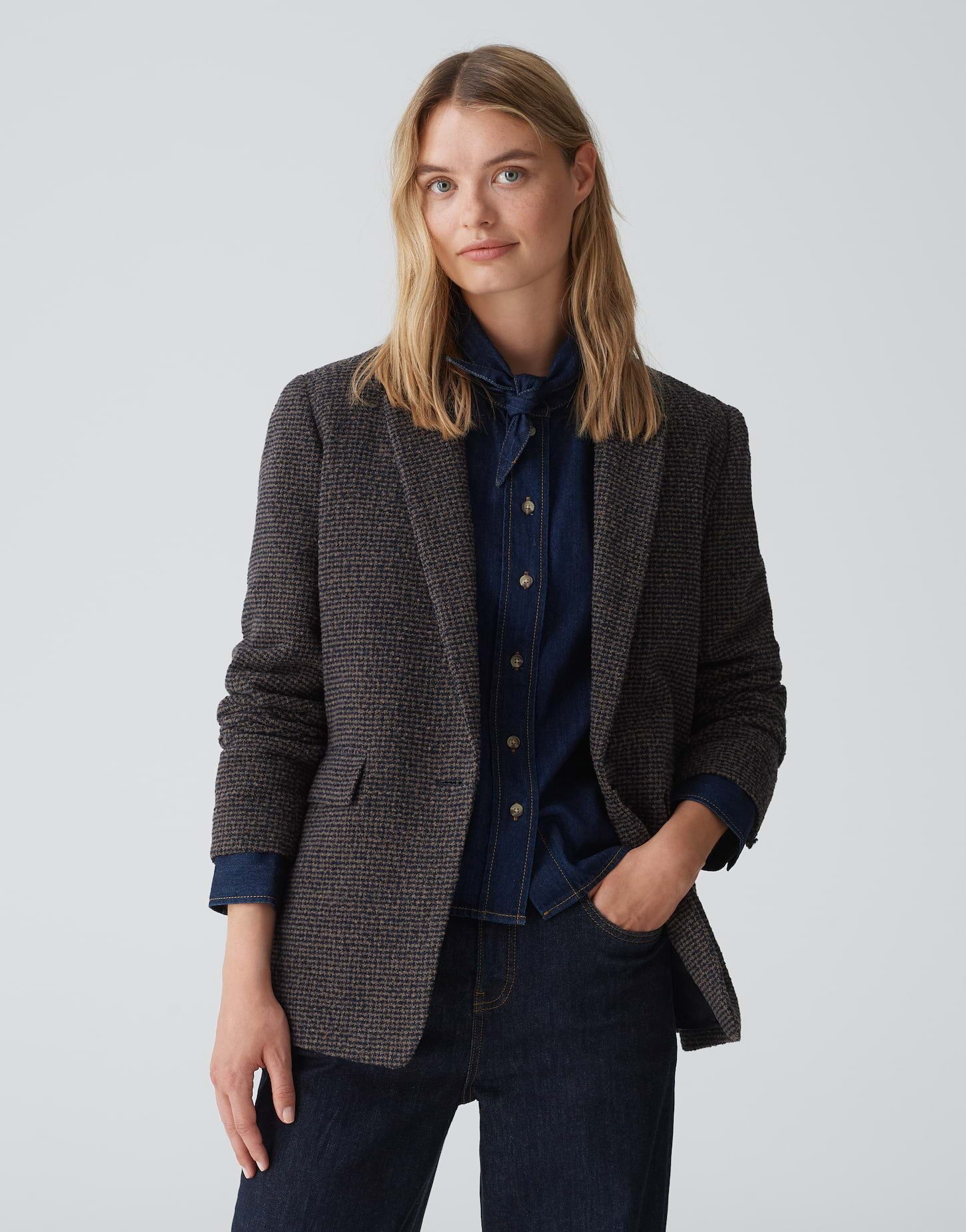 Jackenblazer Blazer JENDALA Regular aus Woll Mix
