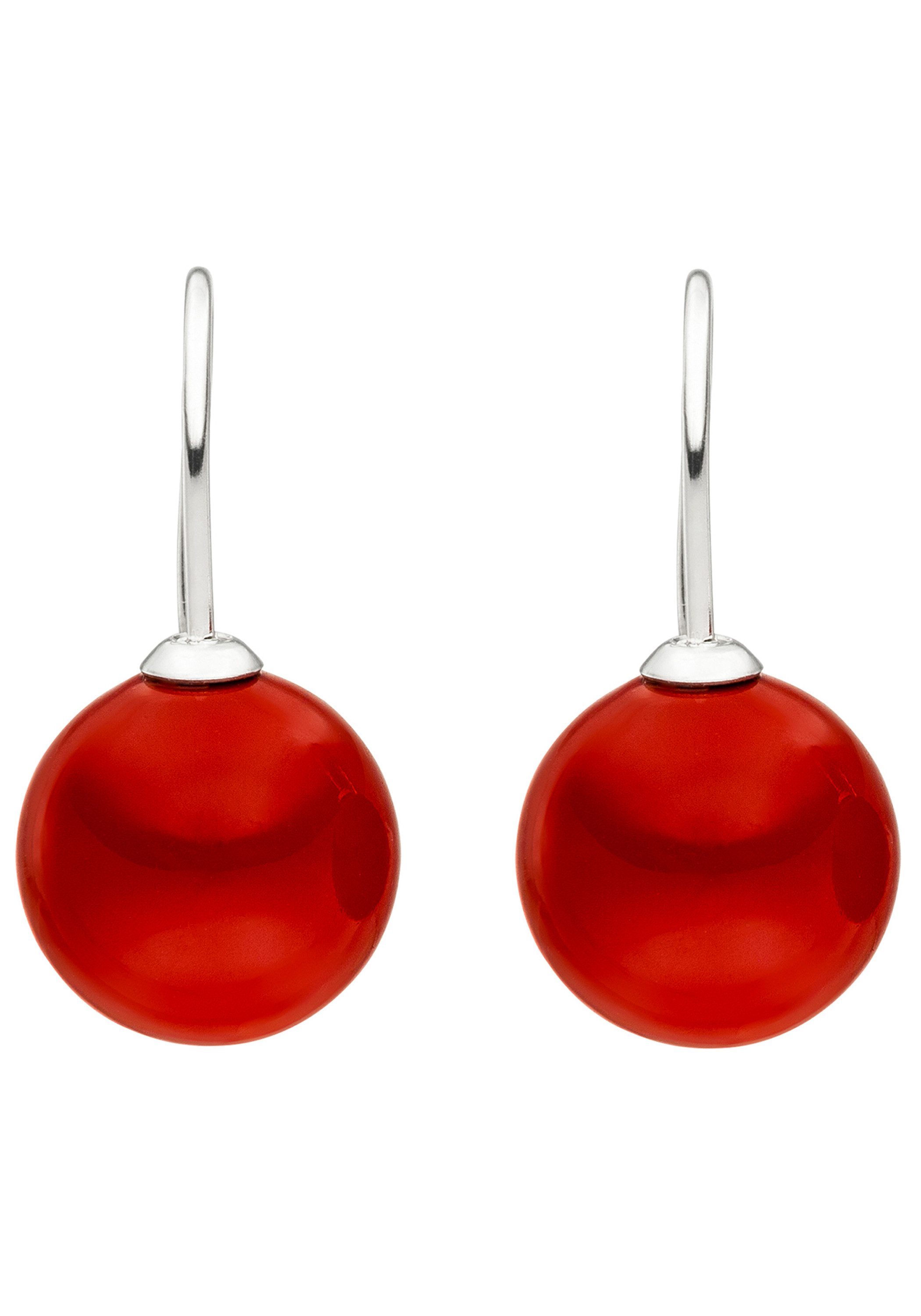 JOBO Perlenohrringe Ohrringe mit Muschelkern-Perlen, 925 Silber