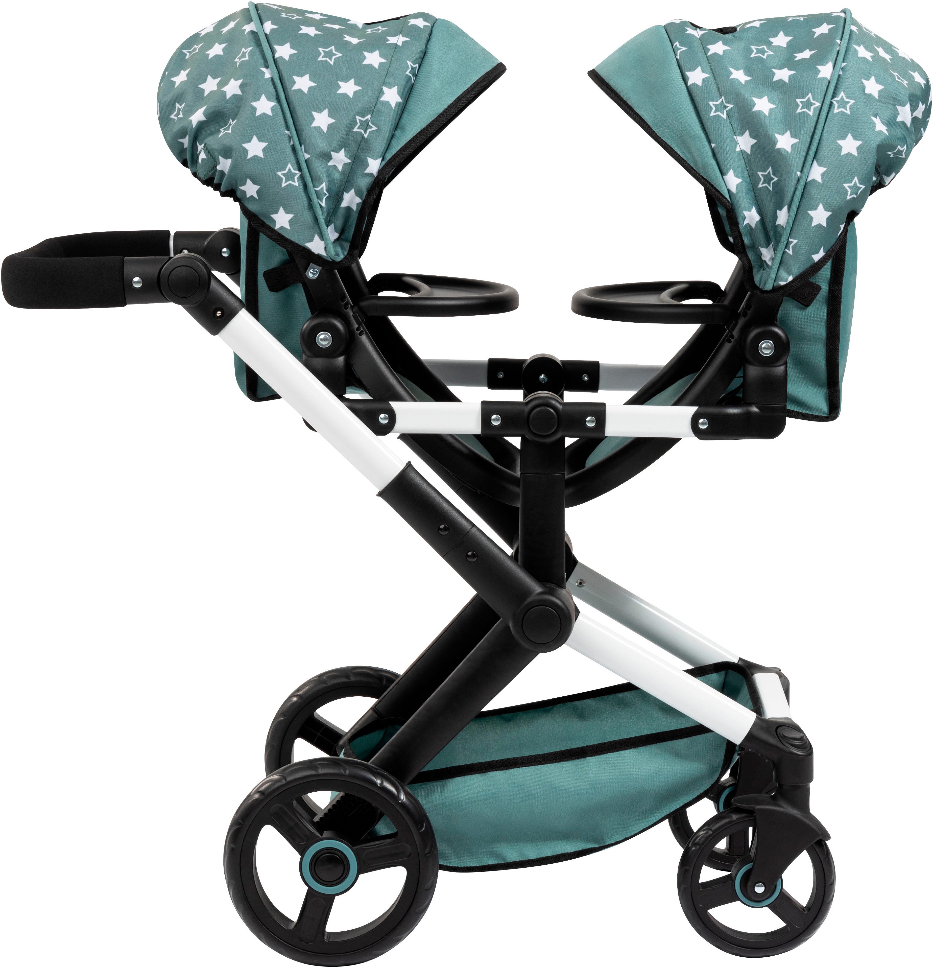 Bayer Puppen-Zwillingsbuggy Xeo Twin, mit Wickeltasche – Bild 3 von 5