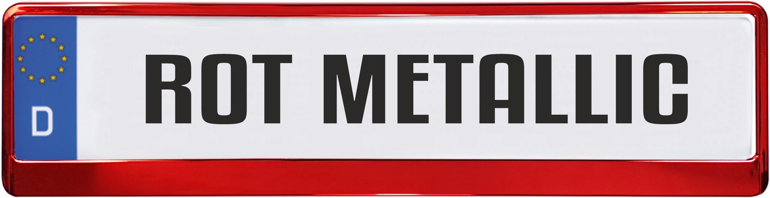Hermann Schütz Kennzeichenhalter Design Kennzeichenrahmen Rot Metallic 1 Stück