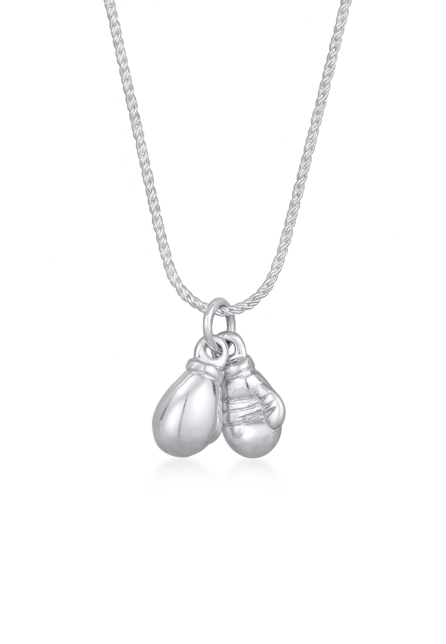 Kette mit Anhänger Boxhandschuhe Modisch Stark 925 Silber