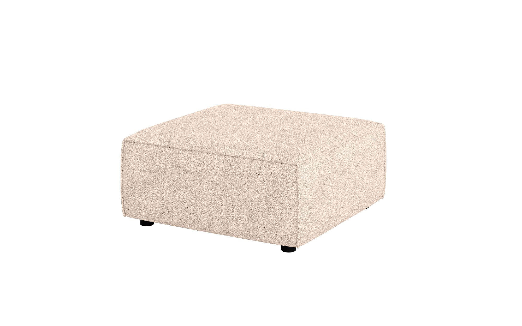 OTTO home Polsterhocker Polsterhocker Cavan, Maße B/T/H: 90/90/42 cm, passend zur Serie, mit Wellenunterfederung, auch in Bouclé