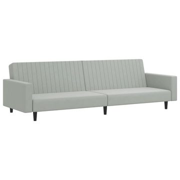 vidaXL Sofa 2-tlg. Sofagarnitur Hellgrau Samt