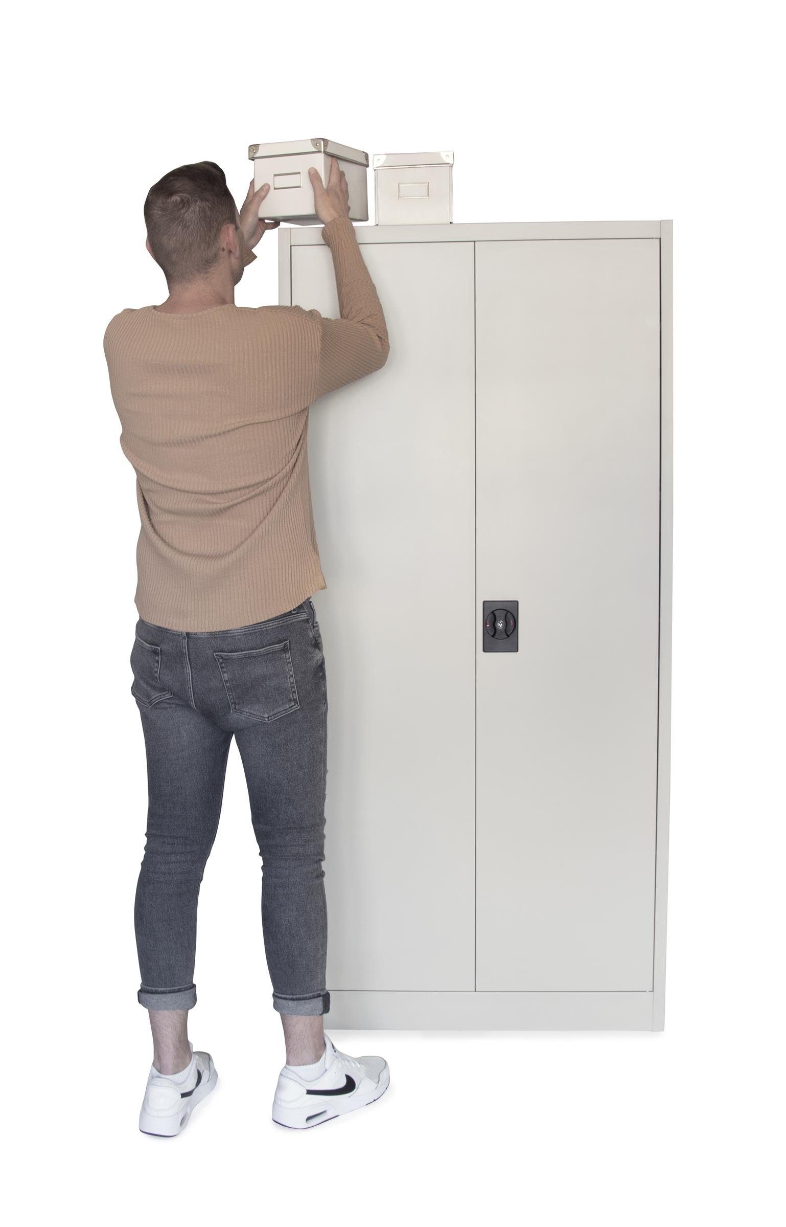 5 mit Höhe Ebenen, rikta Mehrzweckschrank, Mehrzweckschrank Metallschrank, Aktenschrank 168cm