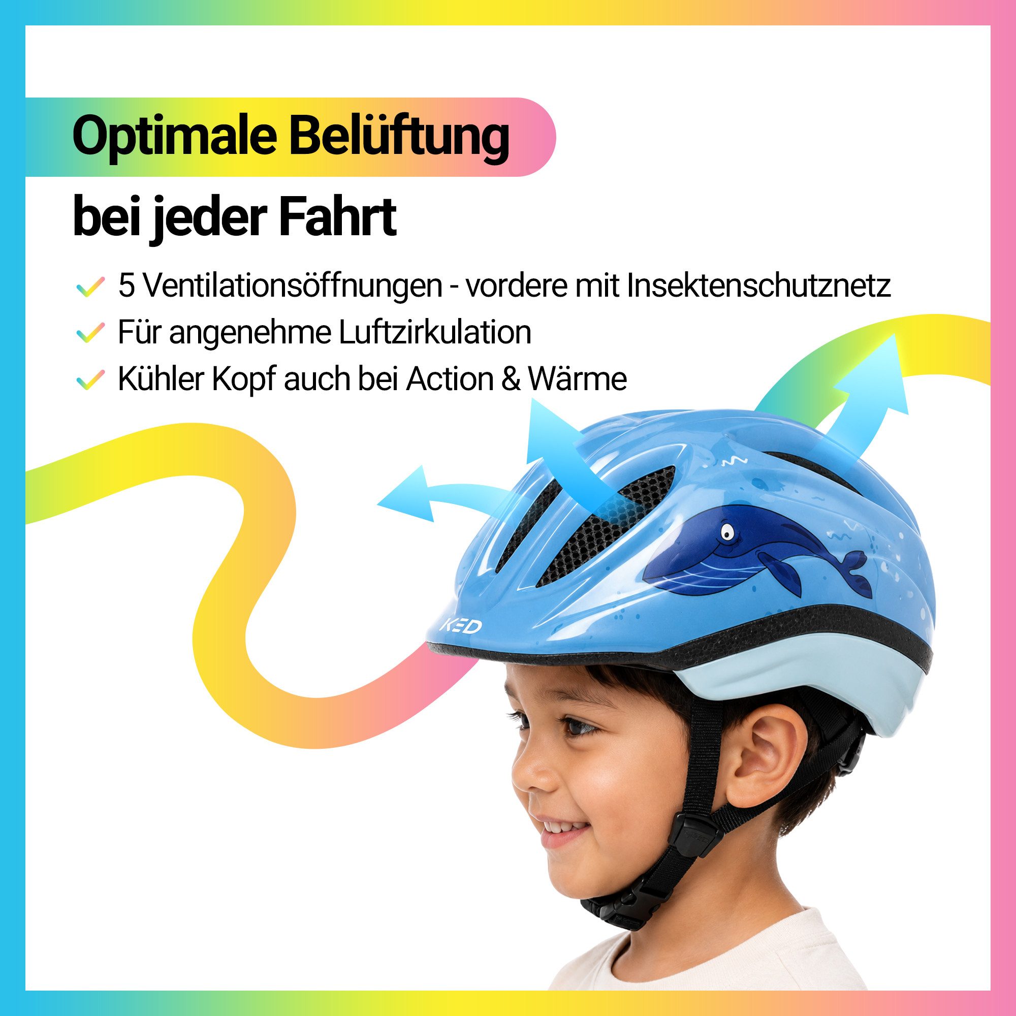 KED Fahrradhelm Meggy II Trend Kinderhelm, LED Rücklicht, MaxShell Technologie Und Präzise Größenverstellung – Bild 4 von 5