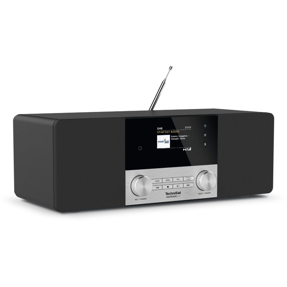 4 Silver Heimradio (Digitalradio DigitRadio (DAB) - - RDS) C UKW mit (DAB), TechniSat schwarz Digitalradio Black