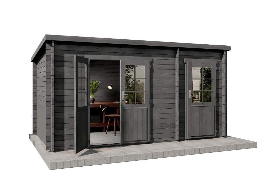 Alpholz Gartenhaus Holz Maria mit Anbau, günstig online kaufen