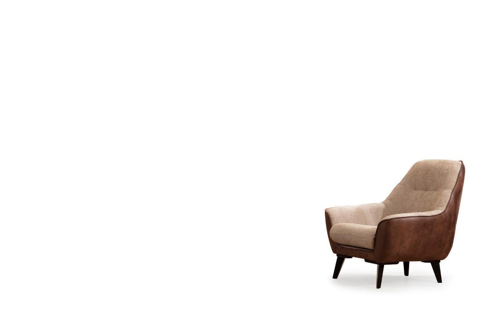 Extrem günstig JVmoebel Sessel Club Fernseh Stuhl Sessel Relax Brauner Einsitzer Lounge Polster