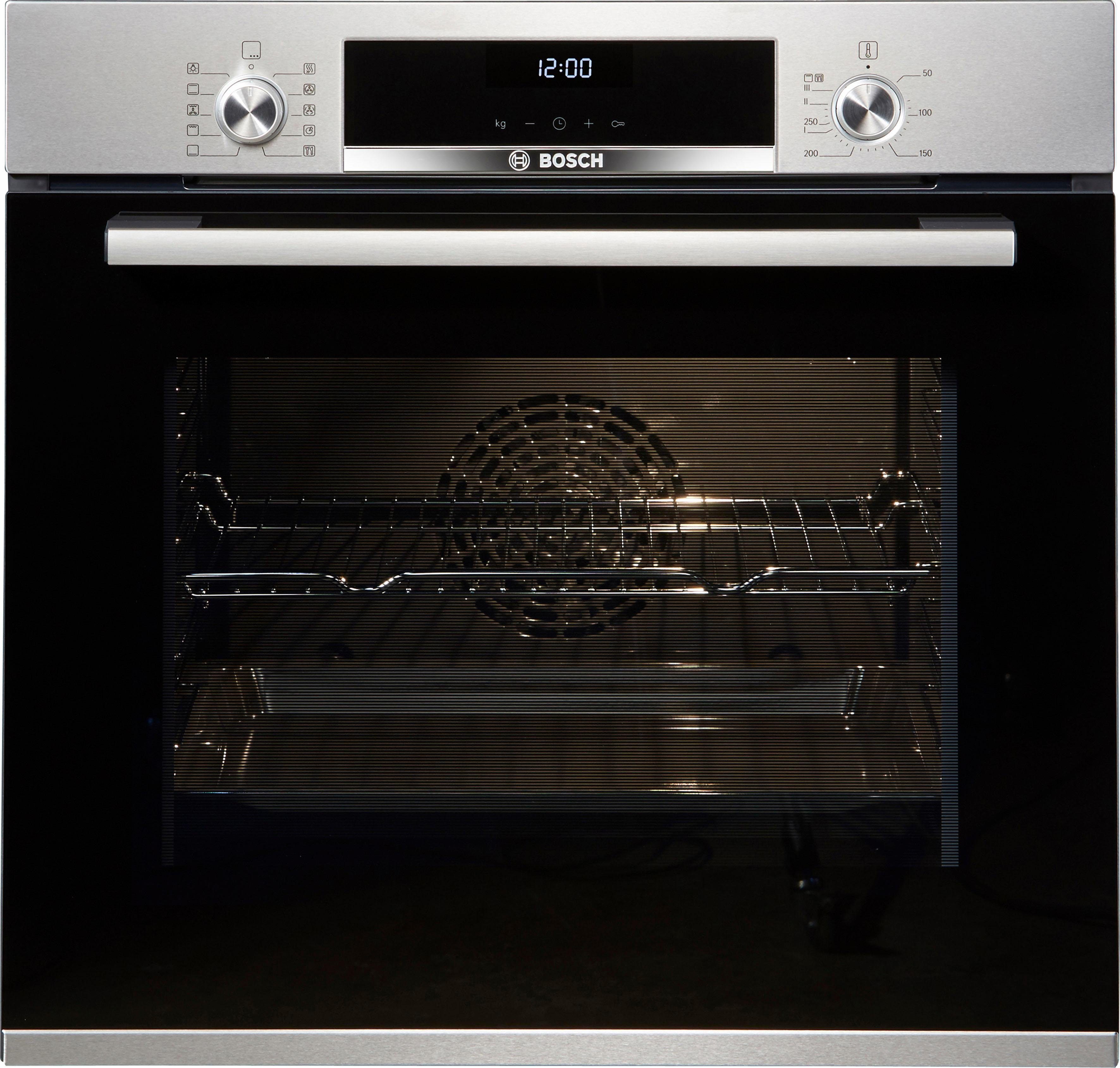 BOSCH Einbaubackofen Serie 6 HBA537BS0, mit Teleskopauszug nachrüstbar, ecoClean Direct