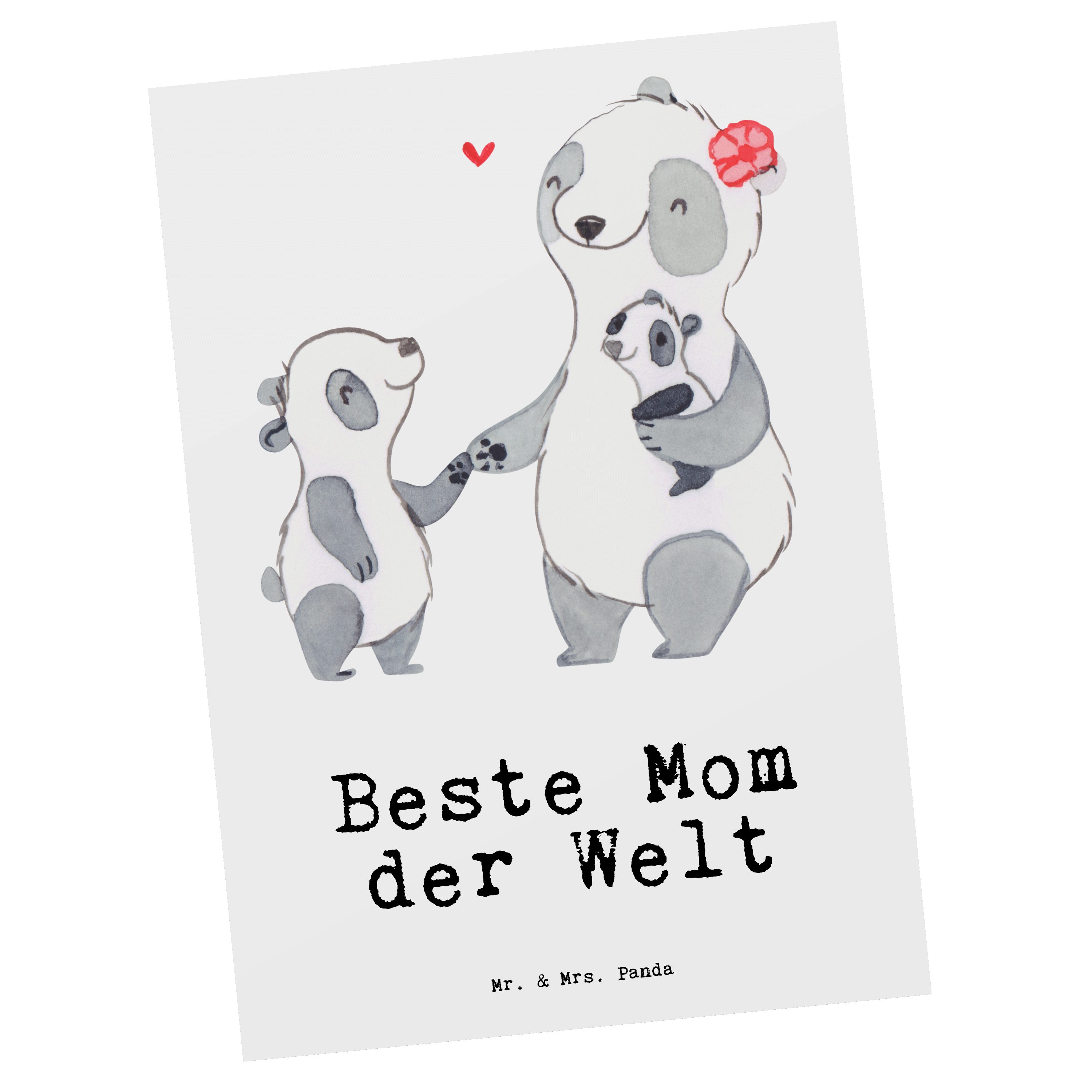 Mrs. Geschenk, Welt Beste Panda Mutter, - - & Panda Dankeschön, Grußk der Weiß Mom Mr. Postkarte