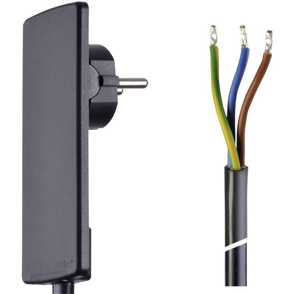 Evoline Anschlusskabel 1.5 m mit Flachstecker Stromkabel, (1.50 cm)