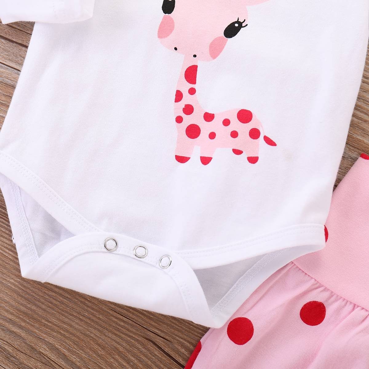 Lapastyle Shirt & Leggings 3-tlg) (Set, Kleidung, Stil Baby Tierdruck Neugeborenes süßer