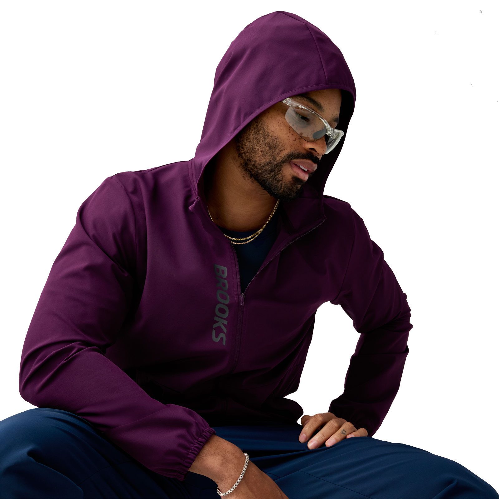 Brooks Laufjacke Canopy Jacket Men 211582-526 Ideal für Leichten Regen und Windiges Wetter