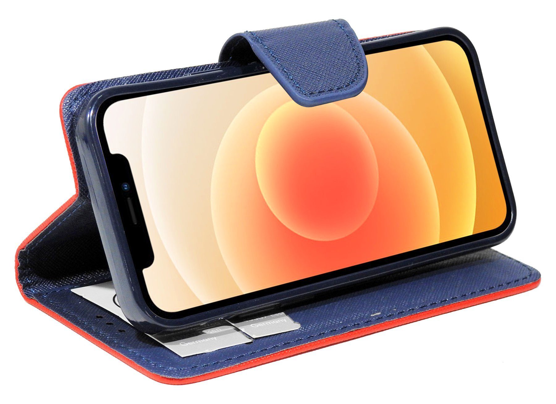 cofi1453 Handyhülle cofi1453® Buch Tasche "Fancy" für iPhone 12 Handy Hülle Etui Brieftasc