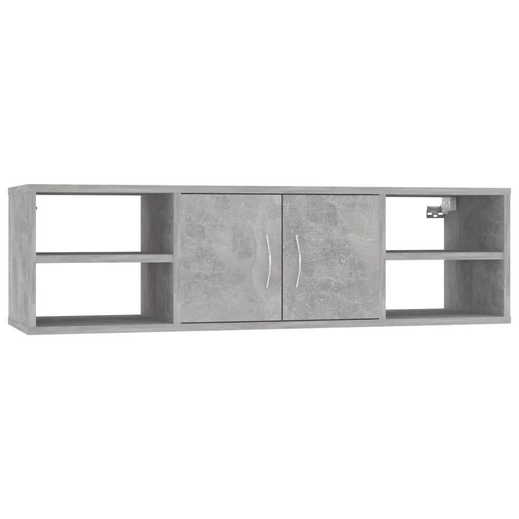 vidaXL Wandregal NA Wandregal Betongrau 102x30x29 cm Spanplatte