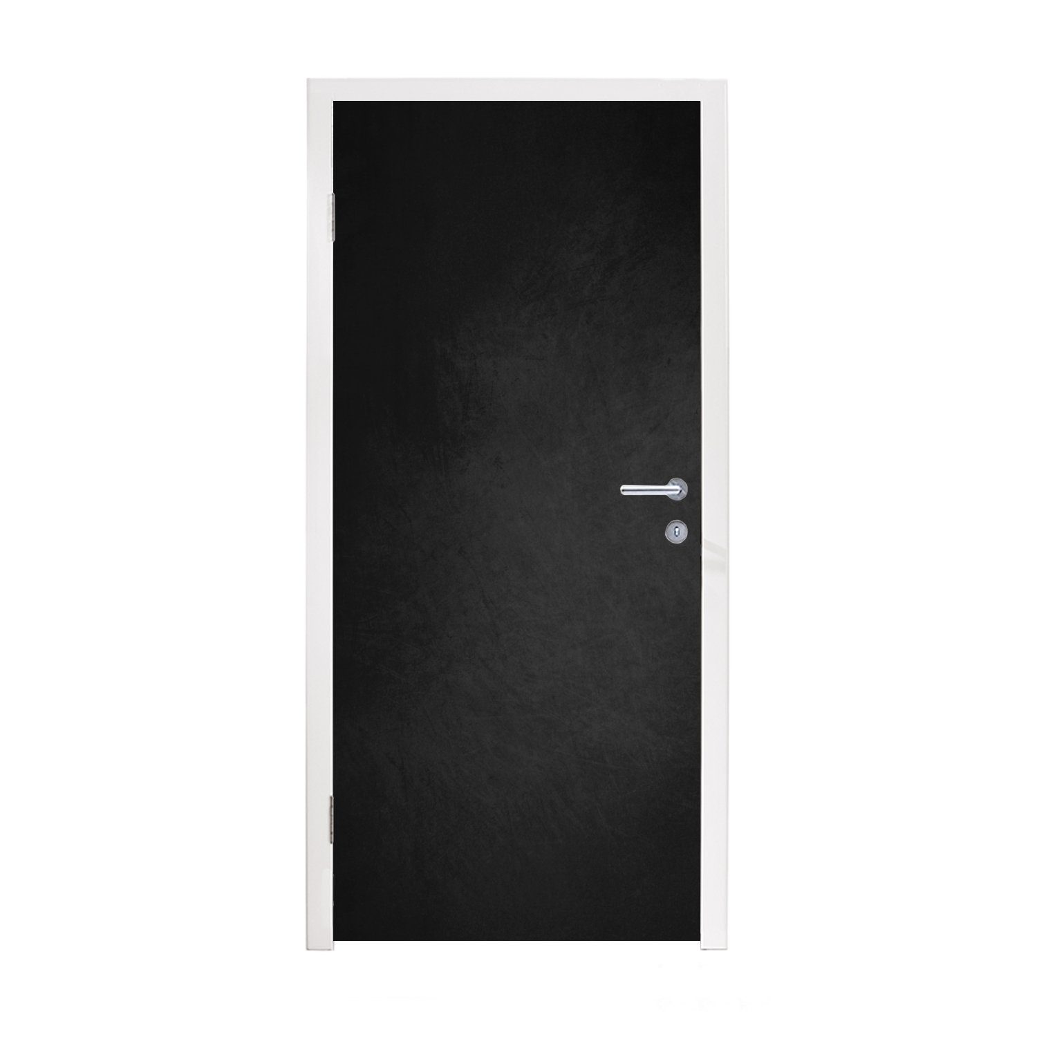 MuchoWow Türtapete Beton - Schwarz - Wand - Schatten, Matt, bedruckt, (1 St), Fototapete für Tür, Türaufkleber, 75x205 cm