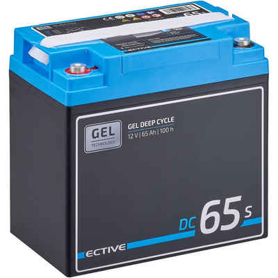 ECTIVE ECTIVE Deep Cycle Blei Gel Batterie 12V 65Ah Wohnmobil Solar Camper Batterie, (12 V V)