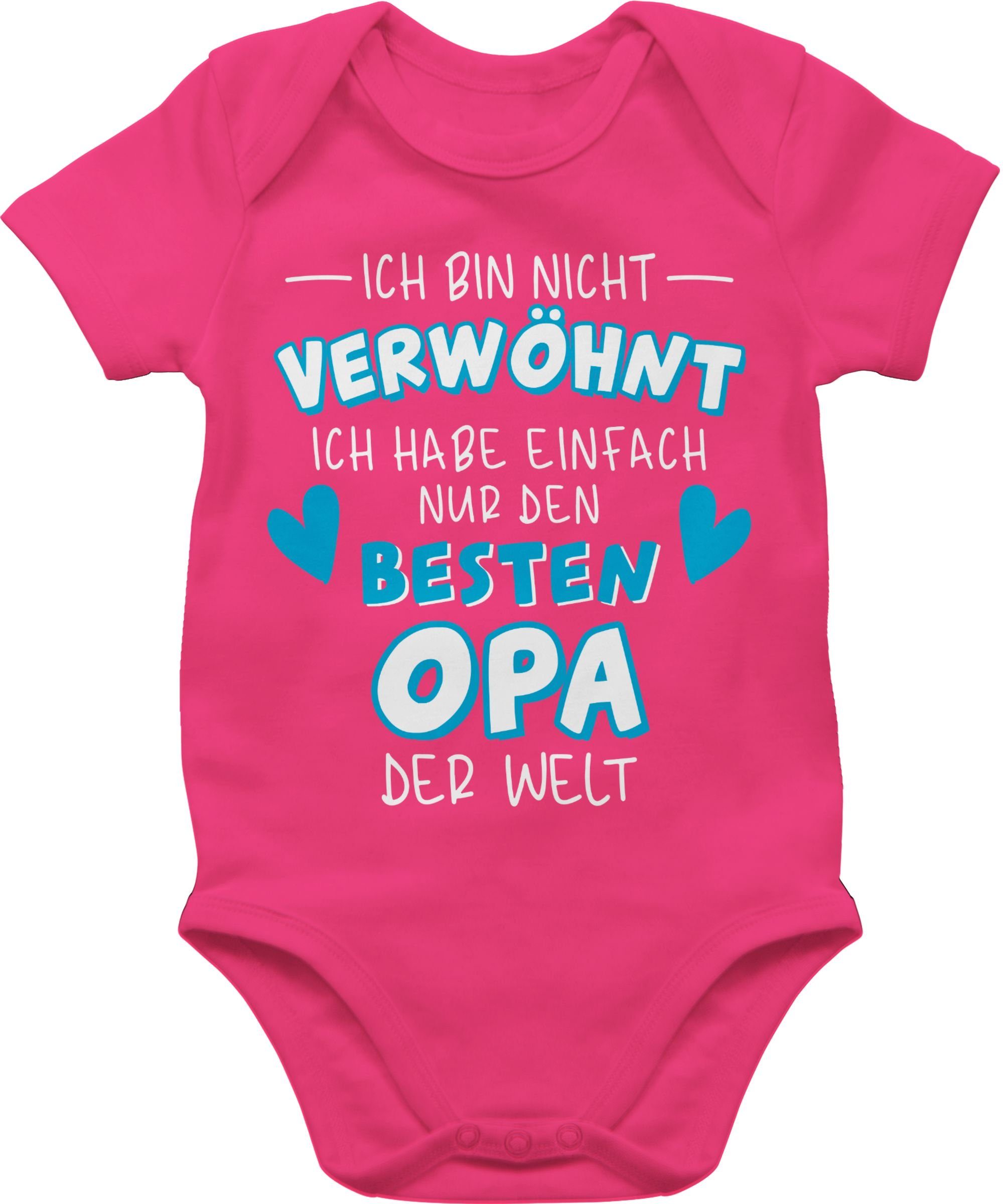 Ich Shirtbody bin Welt Opa der Ich nicht - 2 Shirtracer den Baby Sprüche verwöhnt habe nur Fuchsia einfach besten