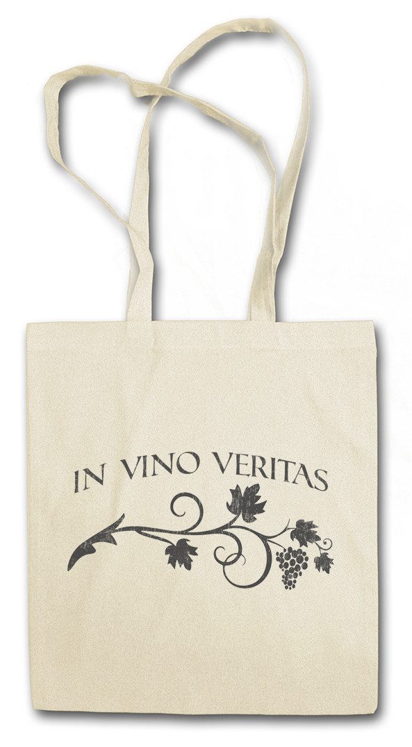 Beuteltasche In Vino Veritas Stofftasche Alkaios TV Series Quote Zitat Winzer