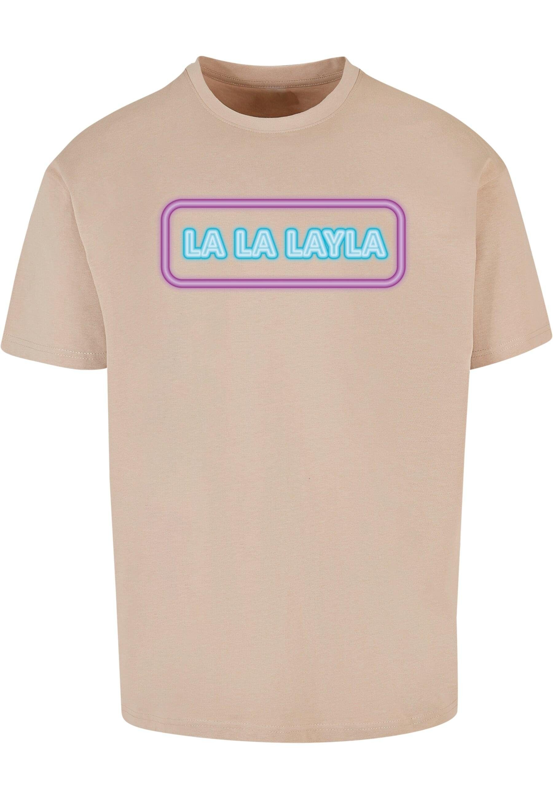 Merchcode T-Shirt Herren LA LA LAYLA Oversize Tee (1-tlg) wet sand
