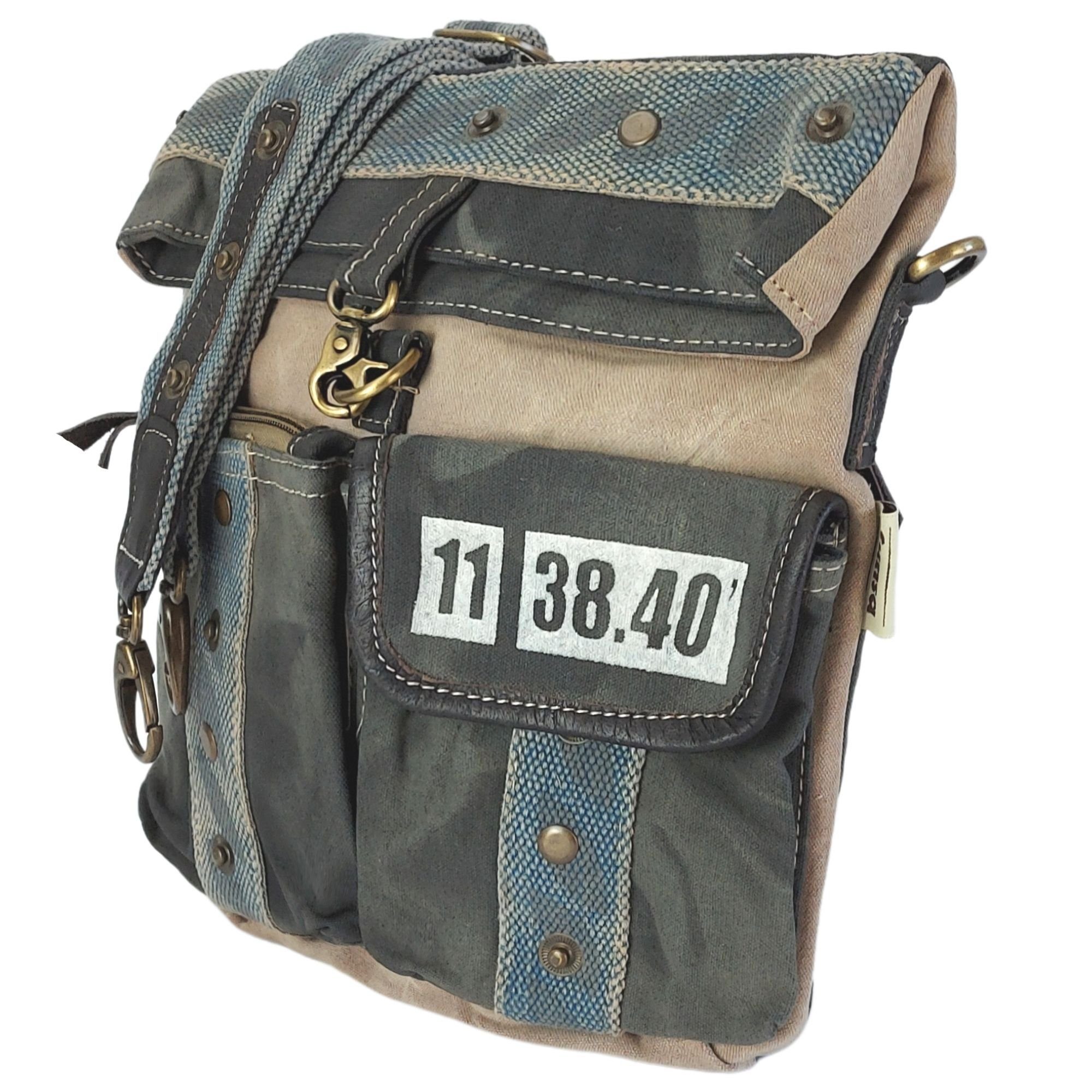 Sunsa Umhängetasche Große Umhängetasche Vintage Crossbody Tasche für Sie/ Ihn, Druck auf den Henkel