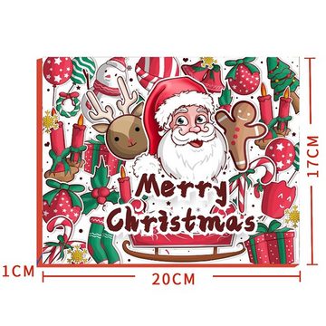 Dekorative Adventskalender Weihnachts-Adventskalender,24 Stück Weihnachten Anhänger (24-tlg), Adventskalender Weihnachten Geschenk für Kinder