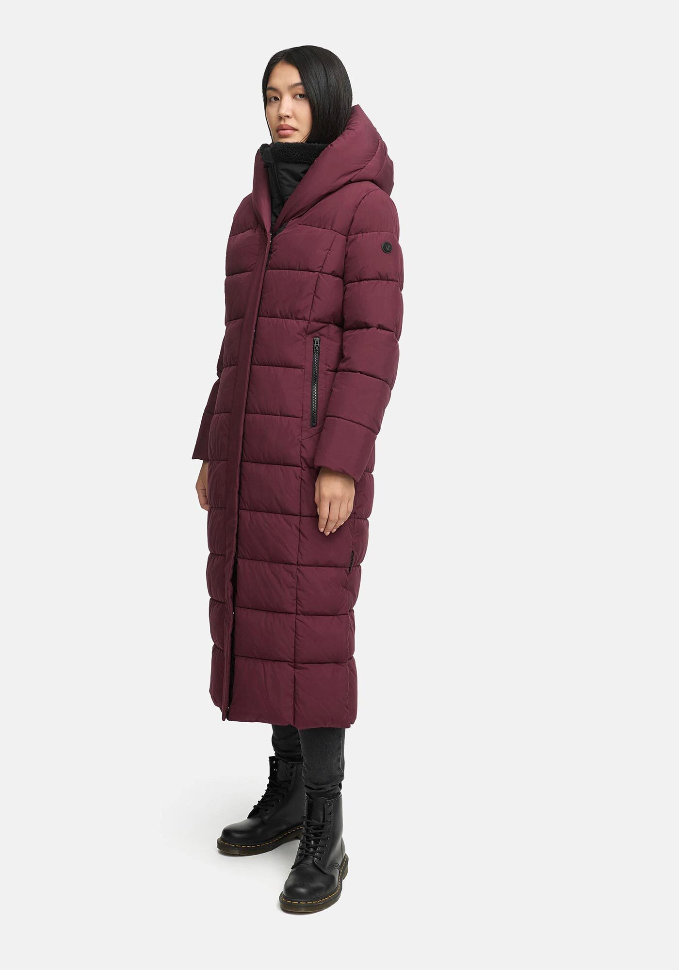 Marikoo Winterjacke Pakoraa extra langer Winter Mantel mit abnehmbaren Innenteil