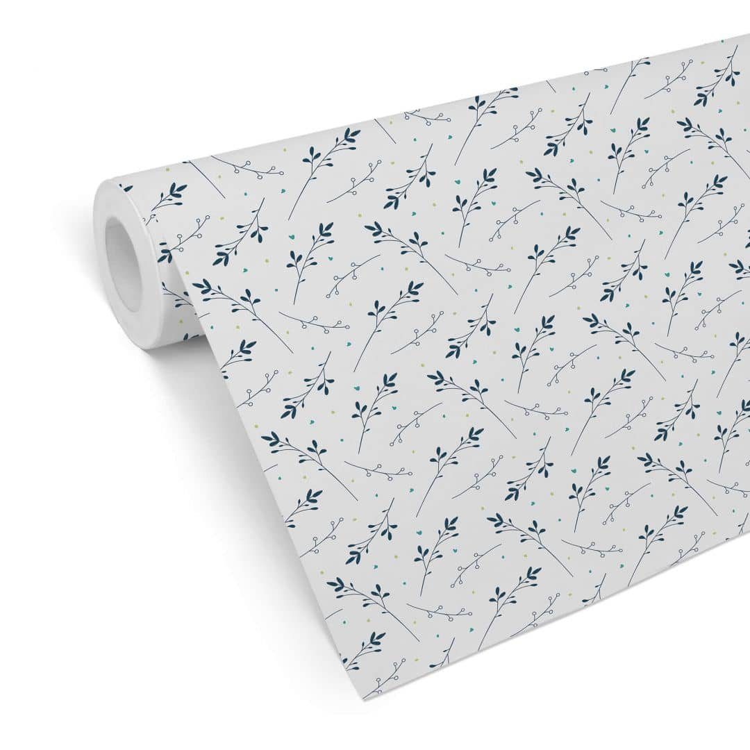 K&L Wall Art Mustertapete Elegante Schlafzimmer Vliestapete Blaue Gräser Weizen Blume, Wiese Tapete