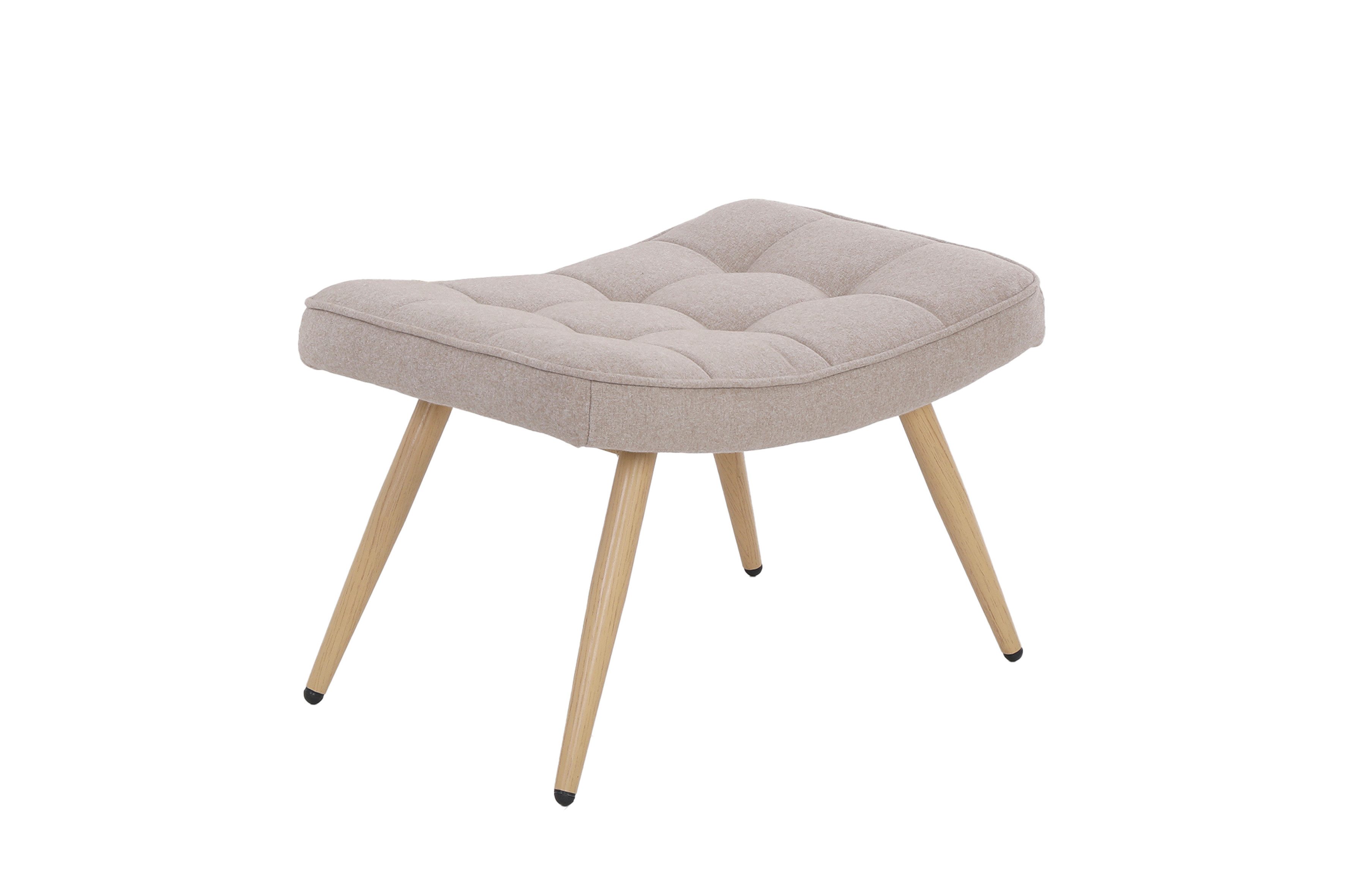 byLIVING Fußhocker Uta (Bezug: Samt, Webstoff, günstig online kaufen