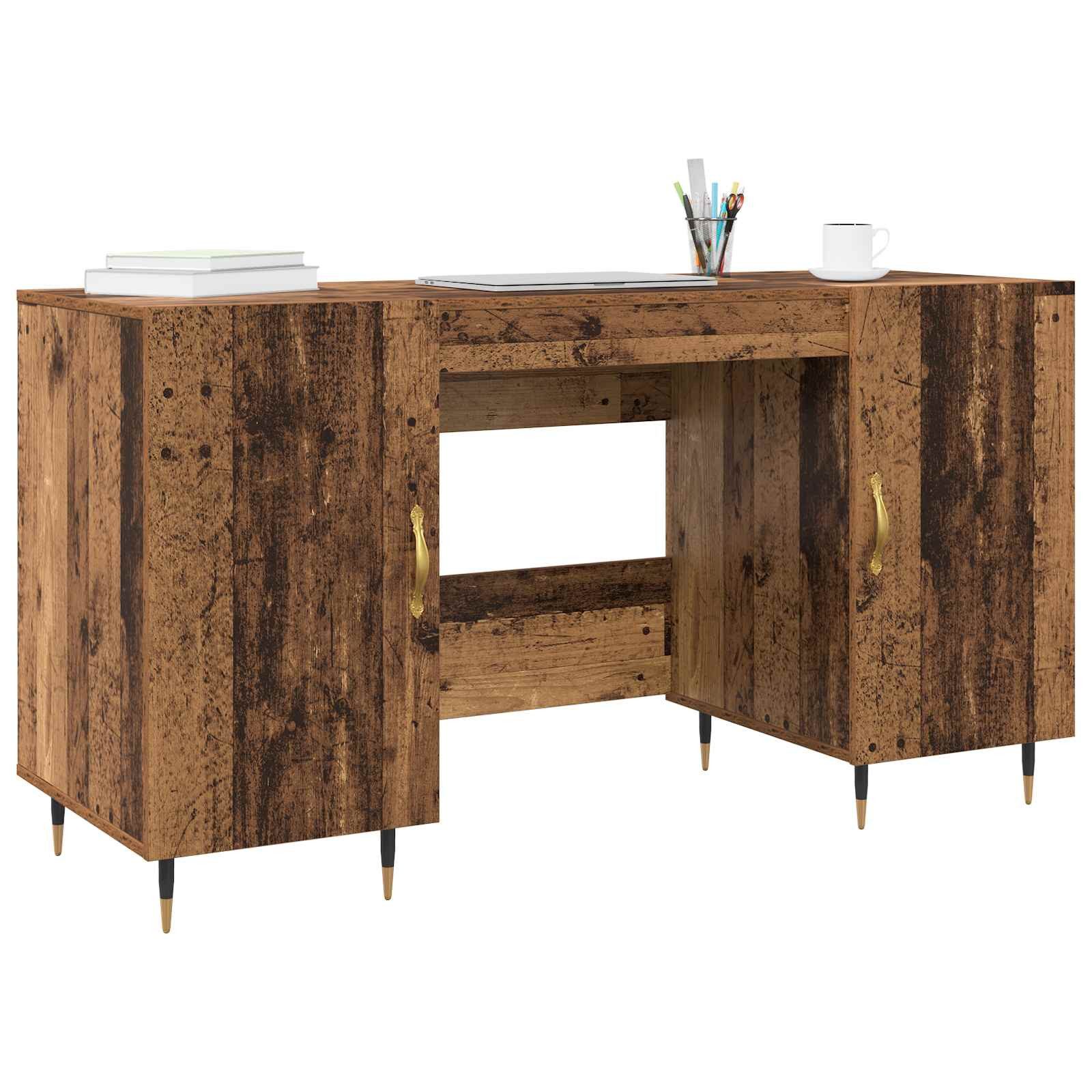 vidaXL Schreibtisch Schreibtisch Altholz Holzwerkstoff 140 x 50 x 75 cm (1-St)