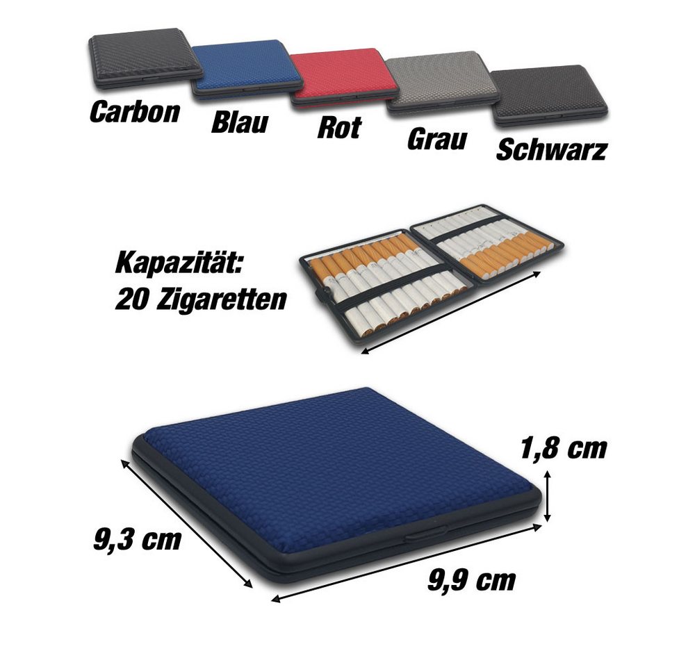 Thumbnail - Coumo Aufbewahrungsbox Zigarettenetui Premium, Design, für 20 Zigaretten, Zigarettenbox