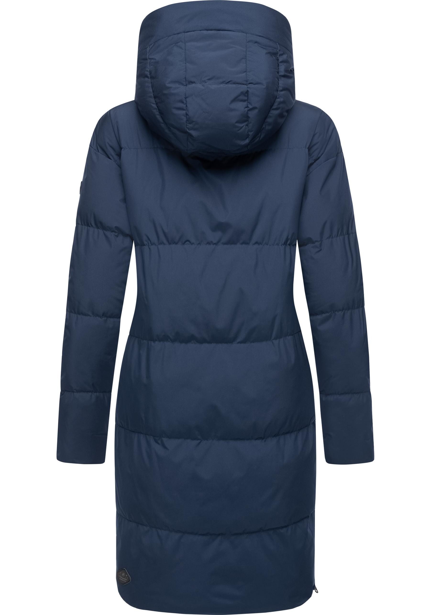 Ragwear Wintermantel Jumana Damen Mantel aus modernem Materialmix mit Kapuze