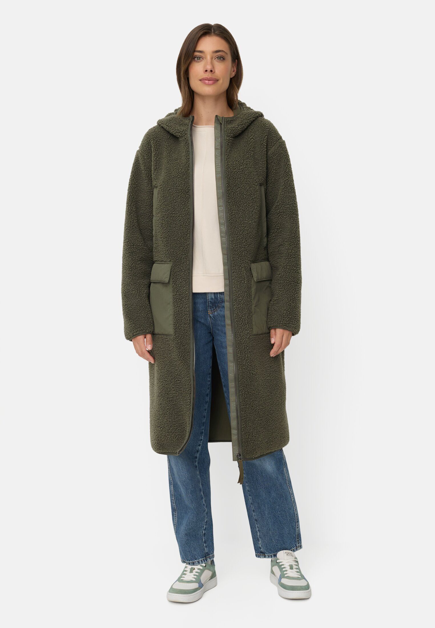 camel active Parka mit 2-Wege Reißverschluss Langarm (1-St)