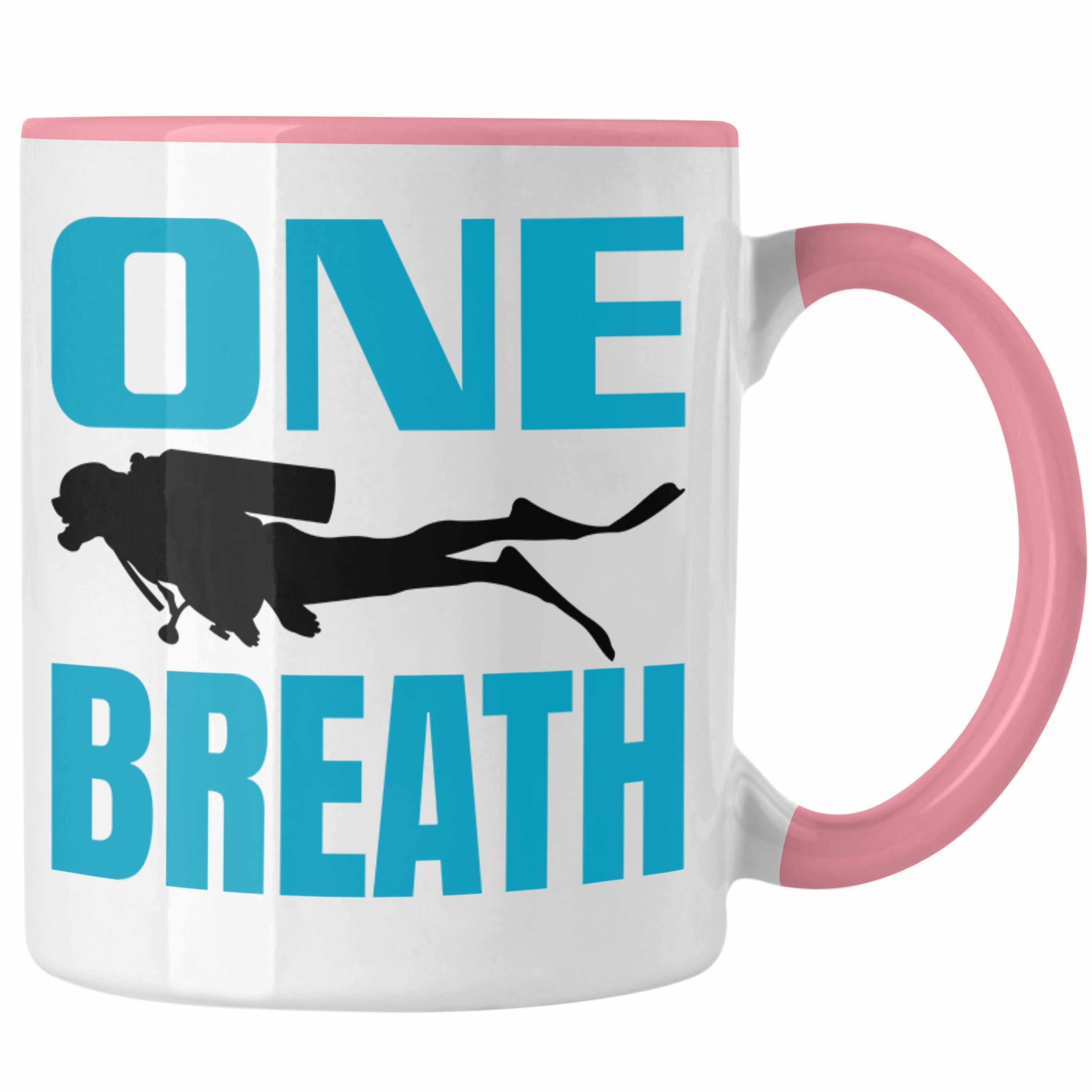 Geschenk Scuba Taucher für Tasse Taucher Tasse Rosa Diving Trendation Breat One Geschenkidee