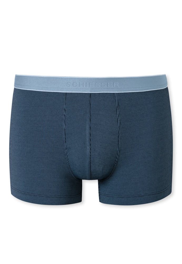 Schiesser Boxershorts Unterwäsche Shorts Modal gestreift blaugrau Herren - 1 Stück