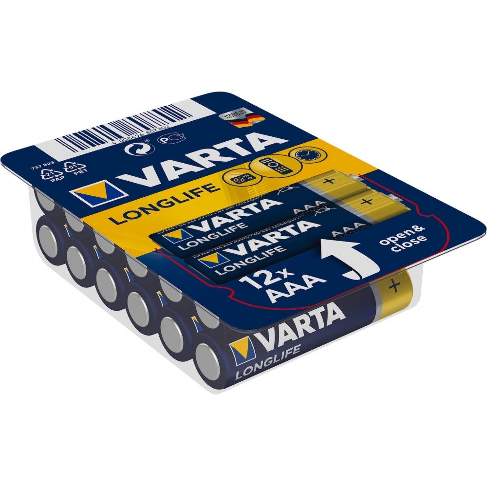 VARTA Longlife Big Box AAA 12er Pack - Micro-Batterie - blau Batterie