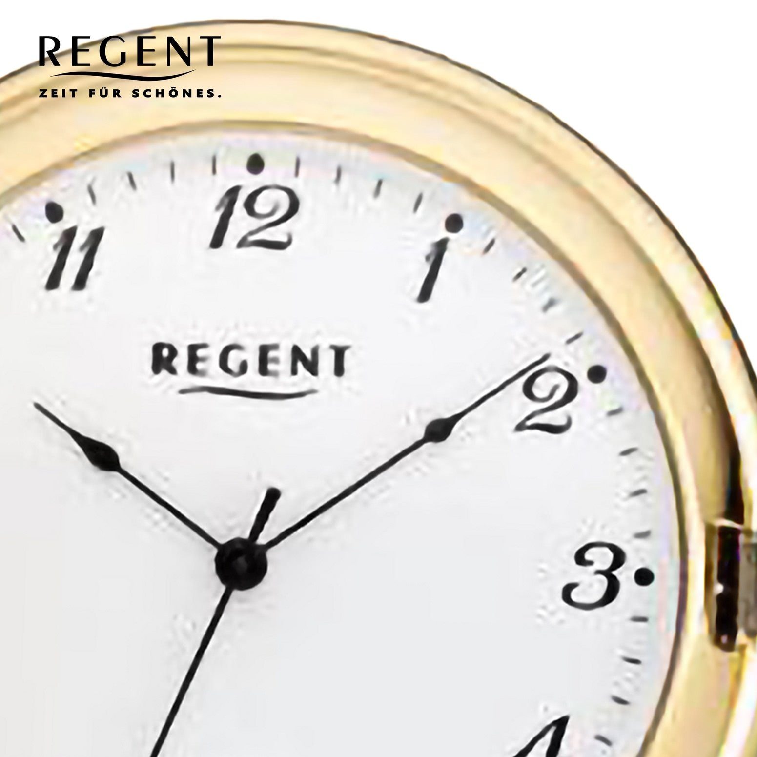 Regent Taschenuhr Regent Herren Taschenuhr Analog Gehäuse, (Analoguhr), Herren Taschenuhr rund, extra groß (ca. 51mm), Metall, Elegant