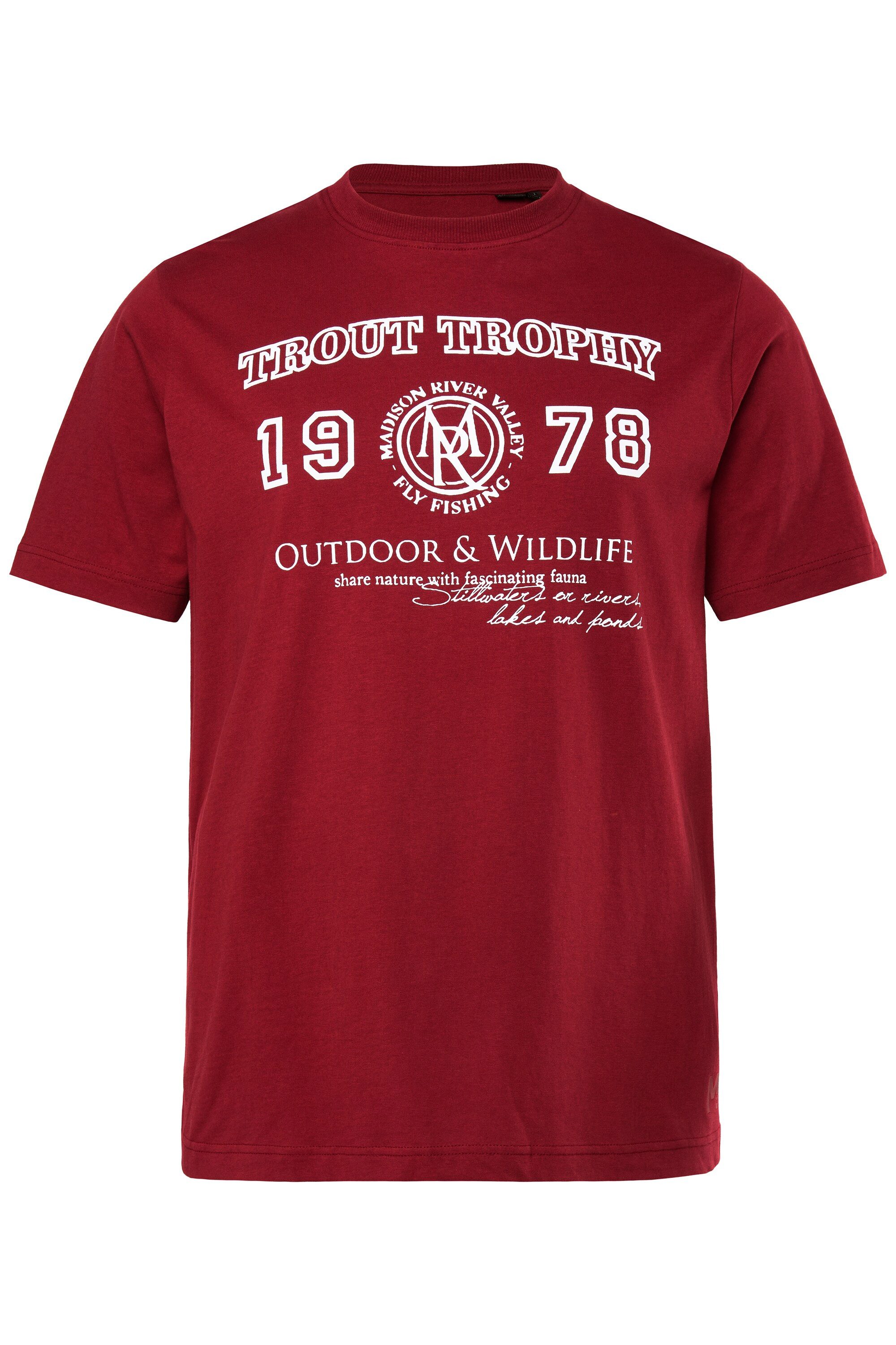 Men Plus T-Shirt T-Shirt Halbarm Brustprint günstig online kaufen