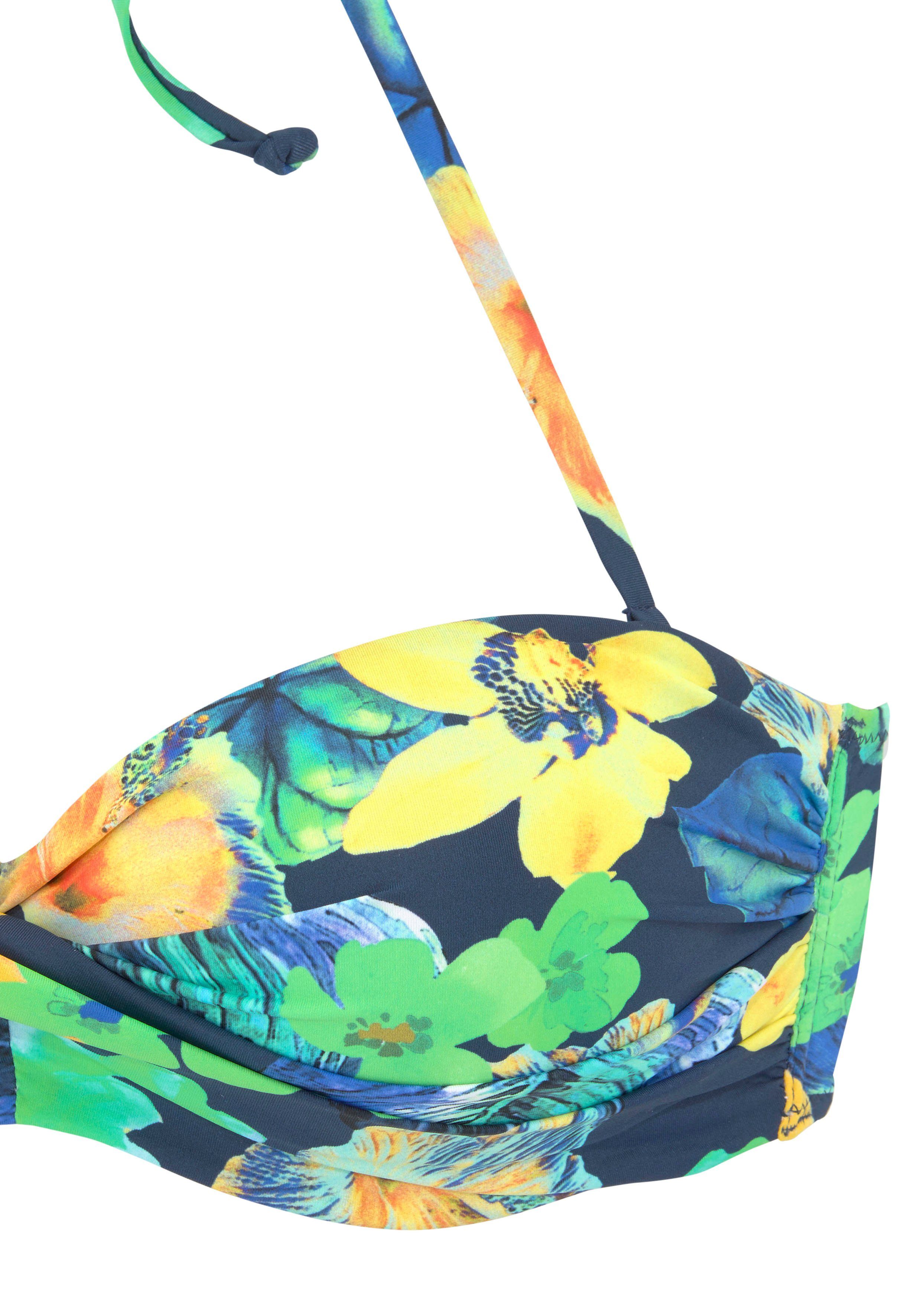 LASCANA Bügel-Bandeau-Bikini sommerlich bedruckt