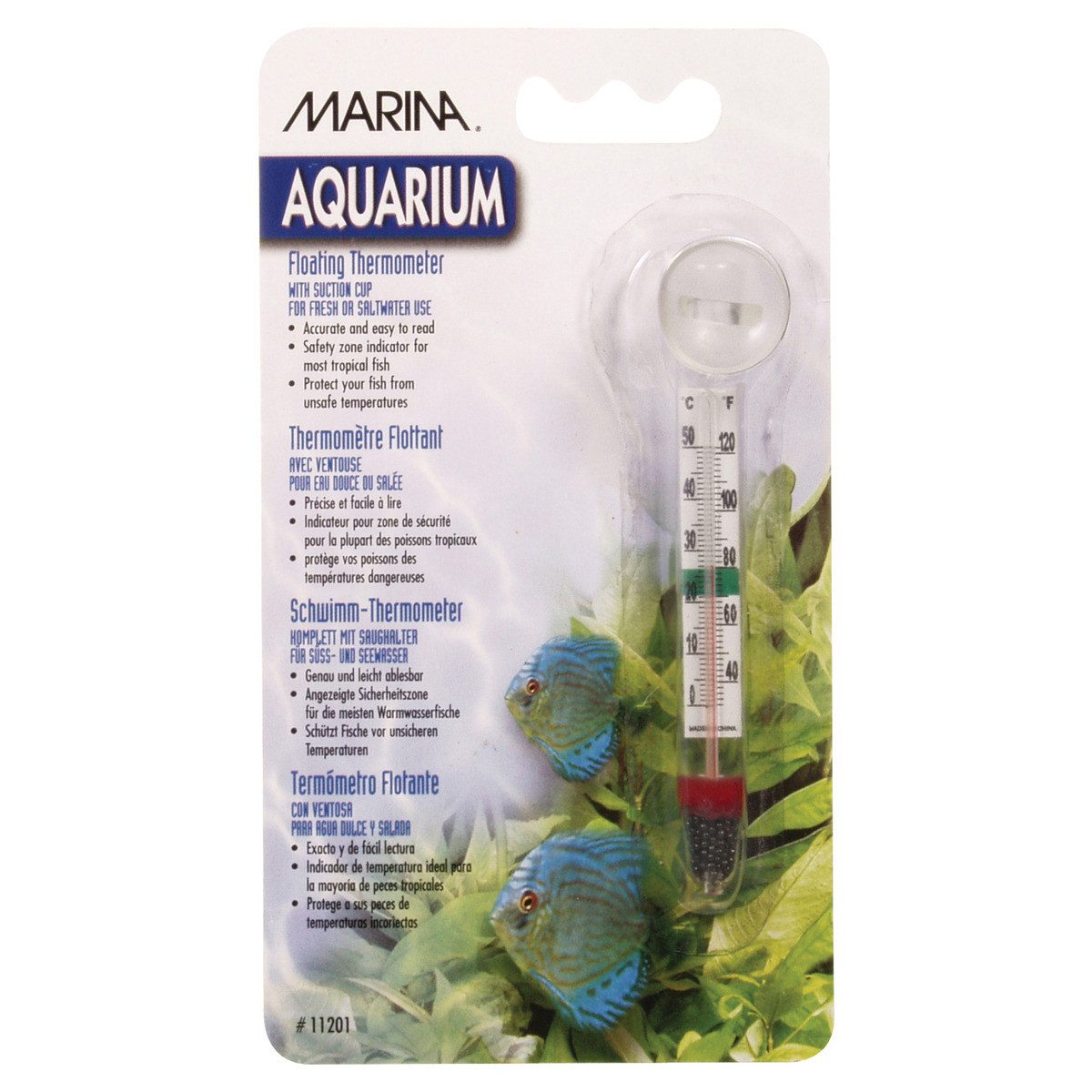 Marina Aquarienthermometer Schwimmthermometer mit Sauger