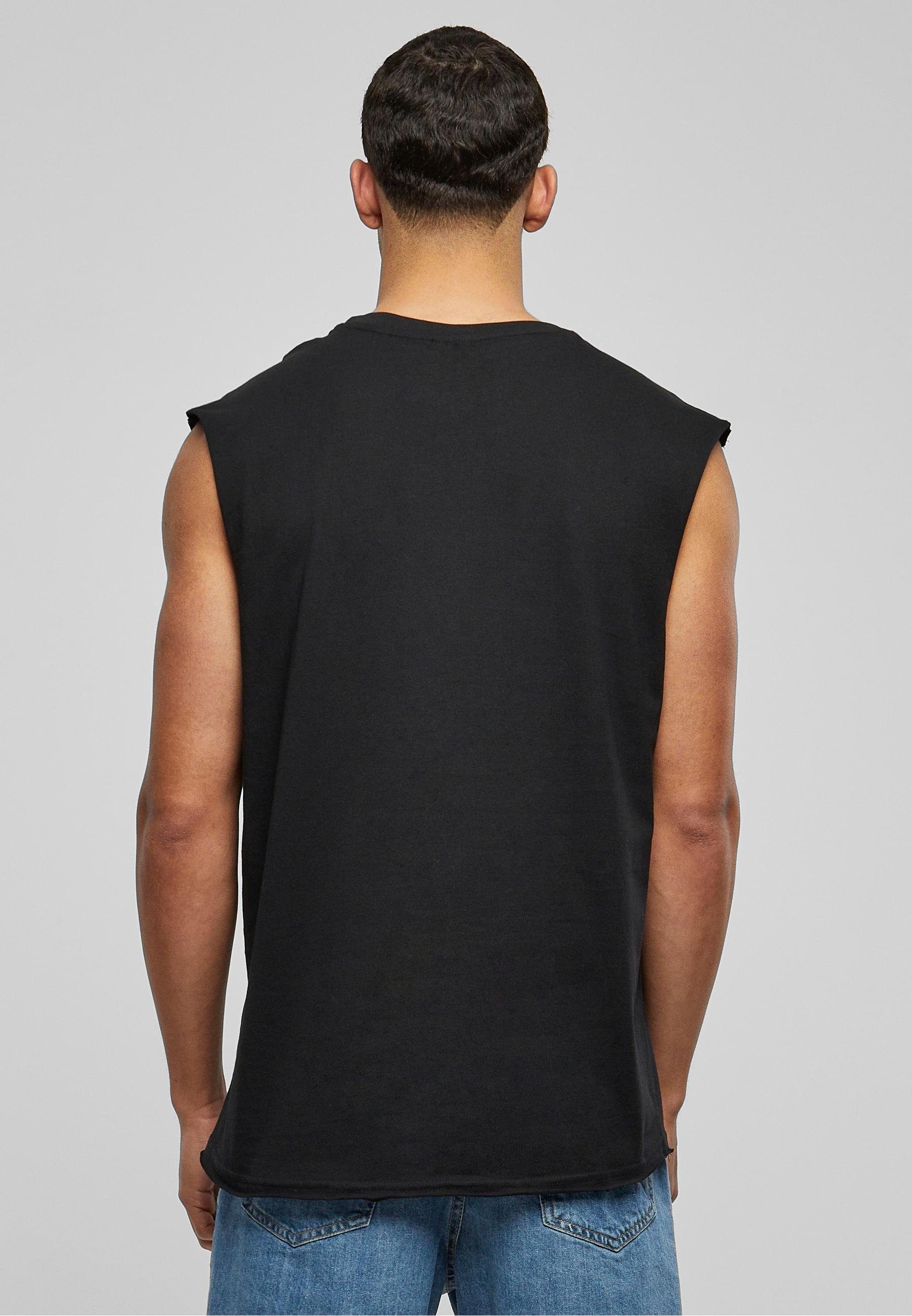 (1-tlg) Sleeveless URBAN Edge Herren CLASSICS Tee black Open T-Shirt