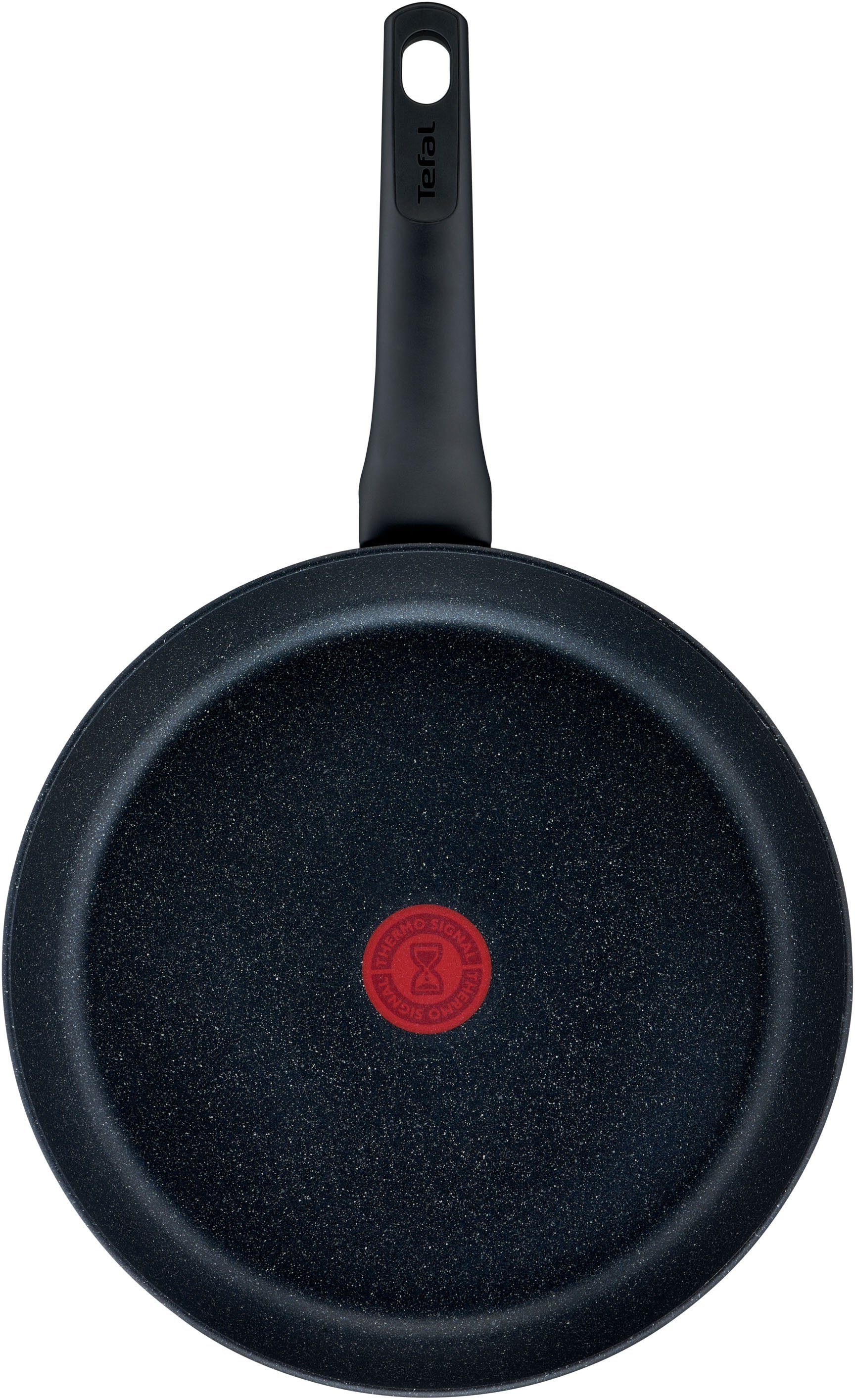 Tefal Pfannen-Set G28191 Black Stone, Aluminium (Set, 2-tlg), Aluminium, Mineralia  Antihaft, Thermo-Signal, alle Herdarten,Induktion