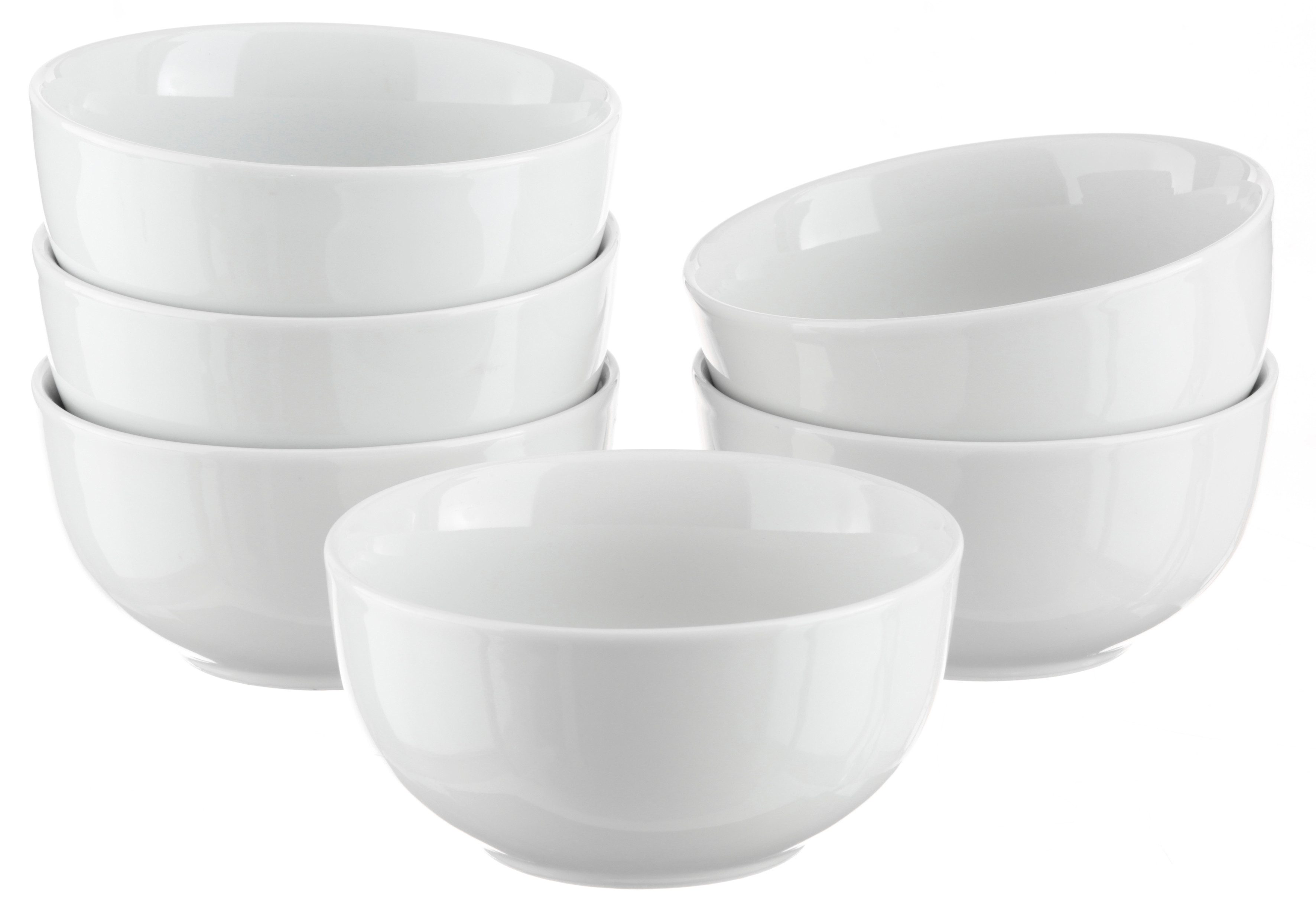 OTTO home Müslischale Alff, Porzellan, (Set, 6-tlg), Geschirr-Set, harmonische, trendige Coupeform