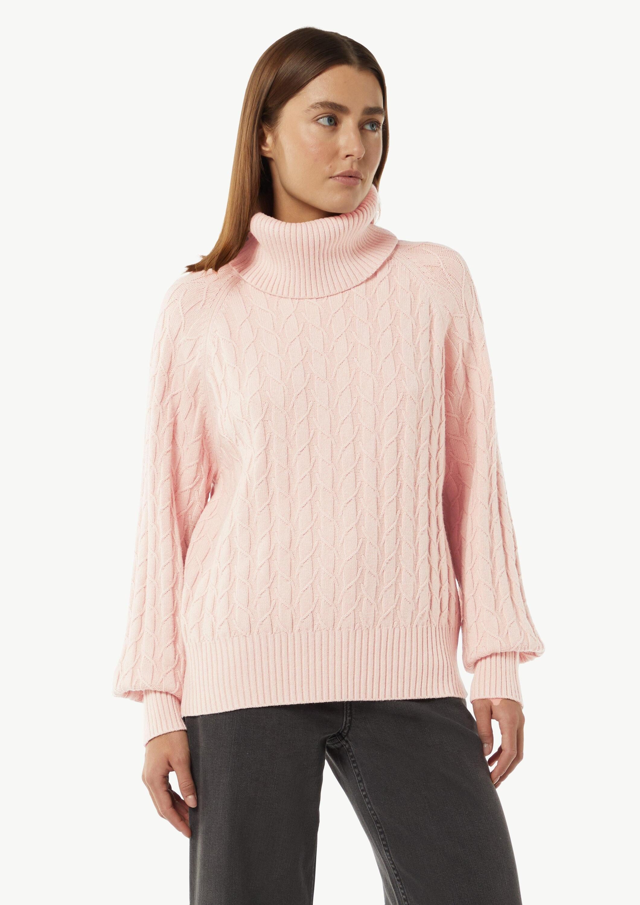 comma Longpullover Strickpullover Strickpullover mit hohem günstig online kaufen