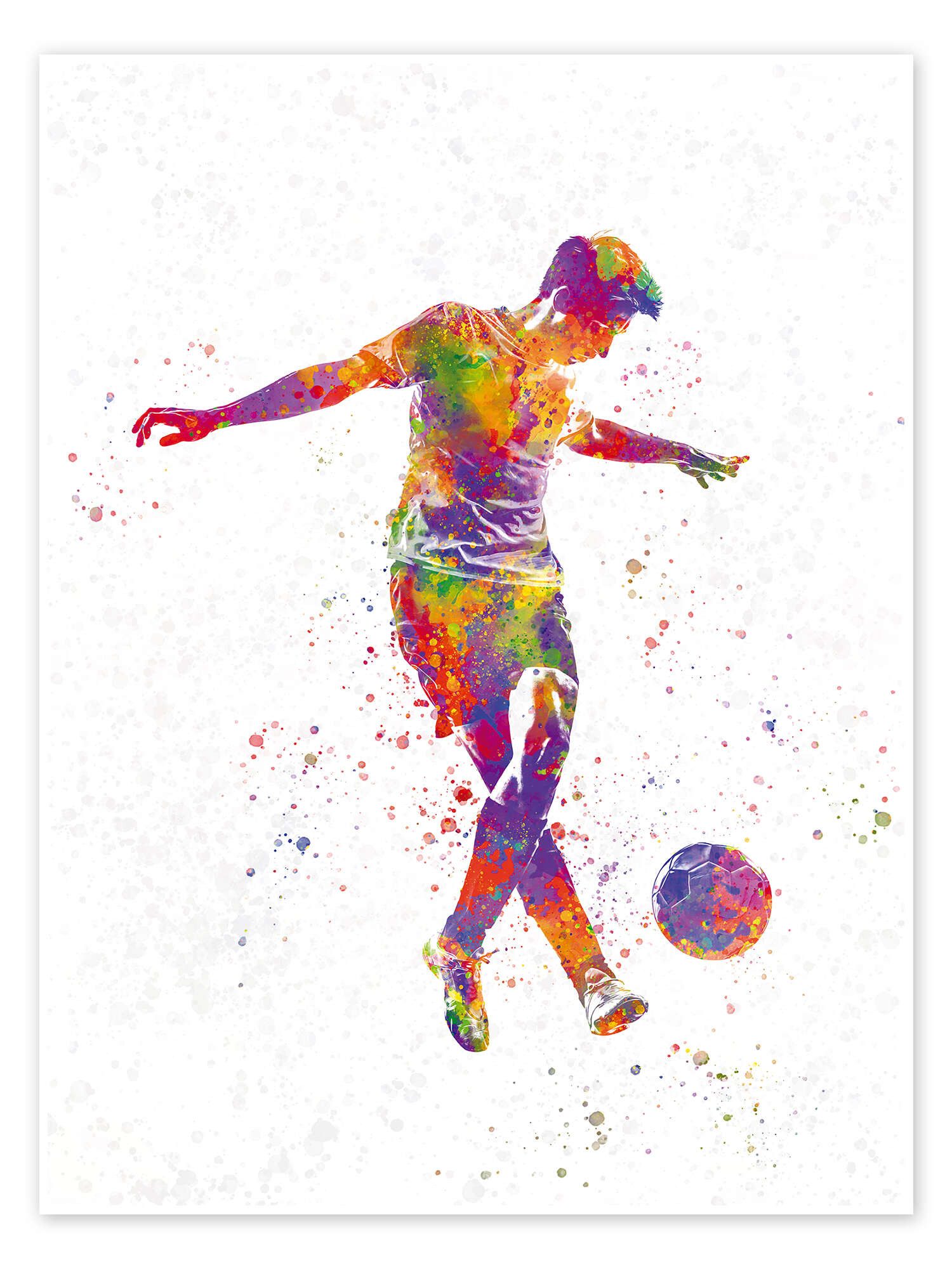 Posterlounge Wandbild Fußballspieler XXVII, nobelart, erhältlich als Poster, Leinwandbild, Wandsticker oder Acrylglasbild