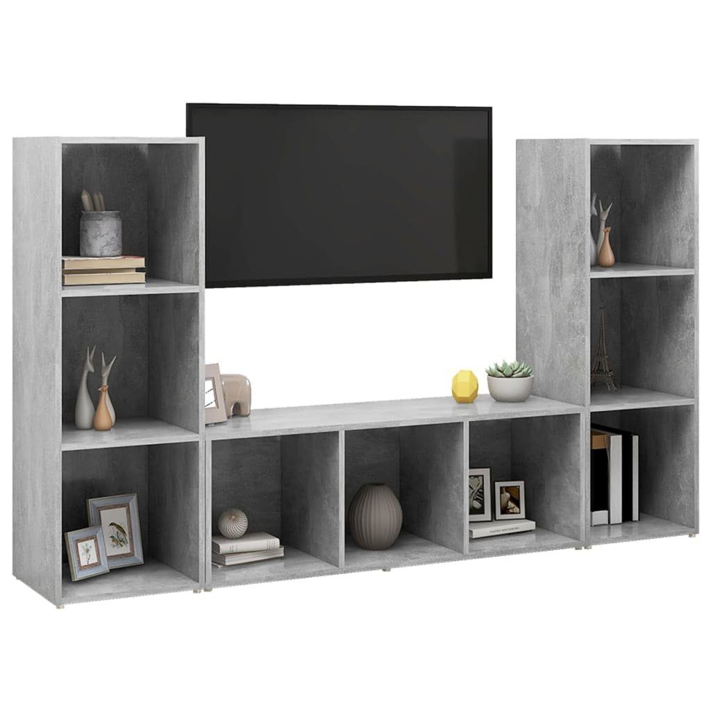 vidaXL TV-Schrank TV-Schränke 3 Stk. Betongrau günstig online kaufen