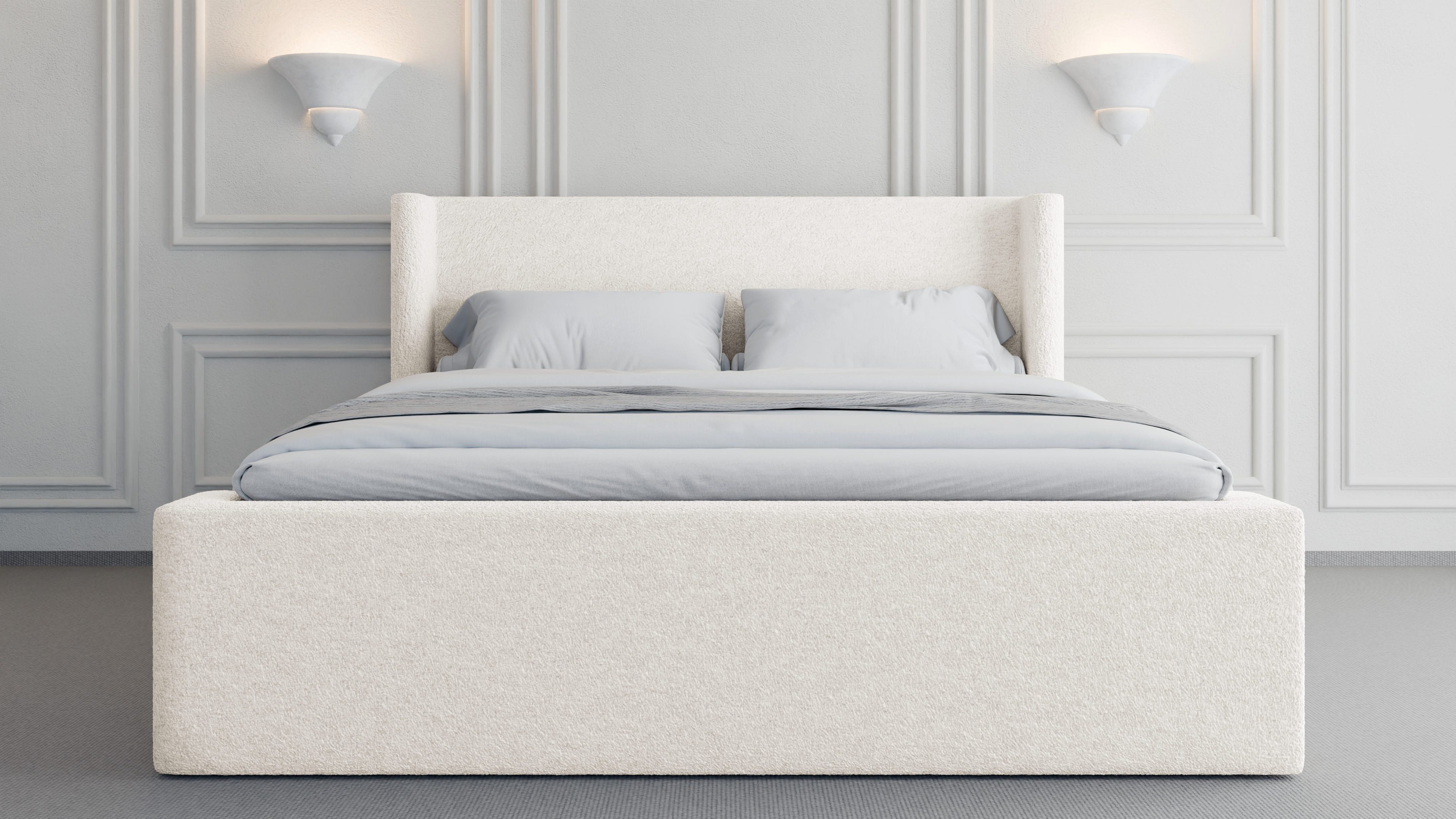 MOEBLO Boxspringbett BETT 09 (Doppelbett mit hochwertigem Bouclé-Stoff, gro günstig online kaufen