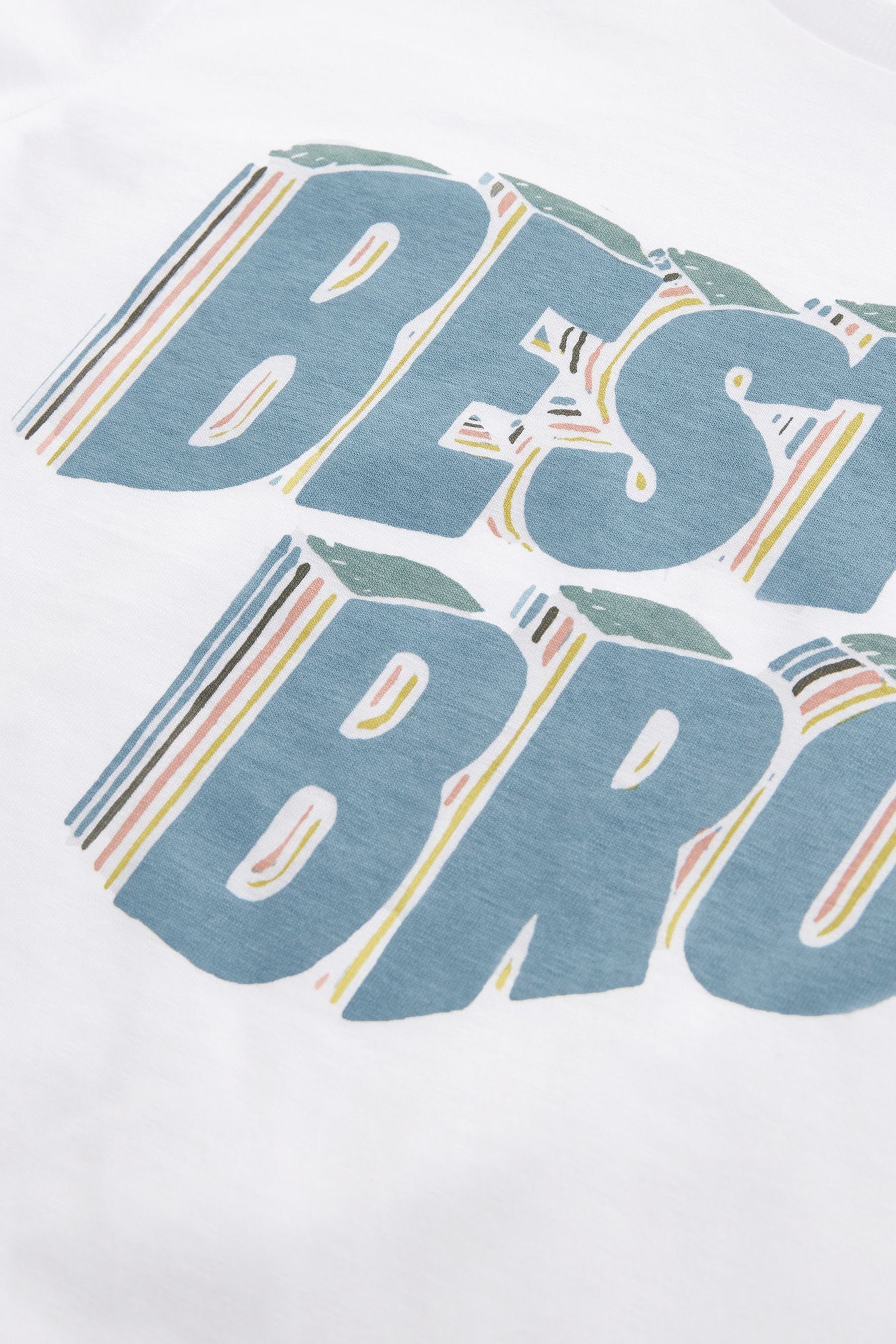 Next (1-tlg) Bro T-Shirt Best White Grafik-T-Shirt
